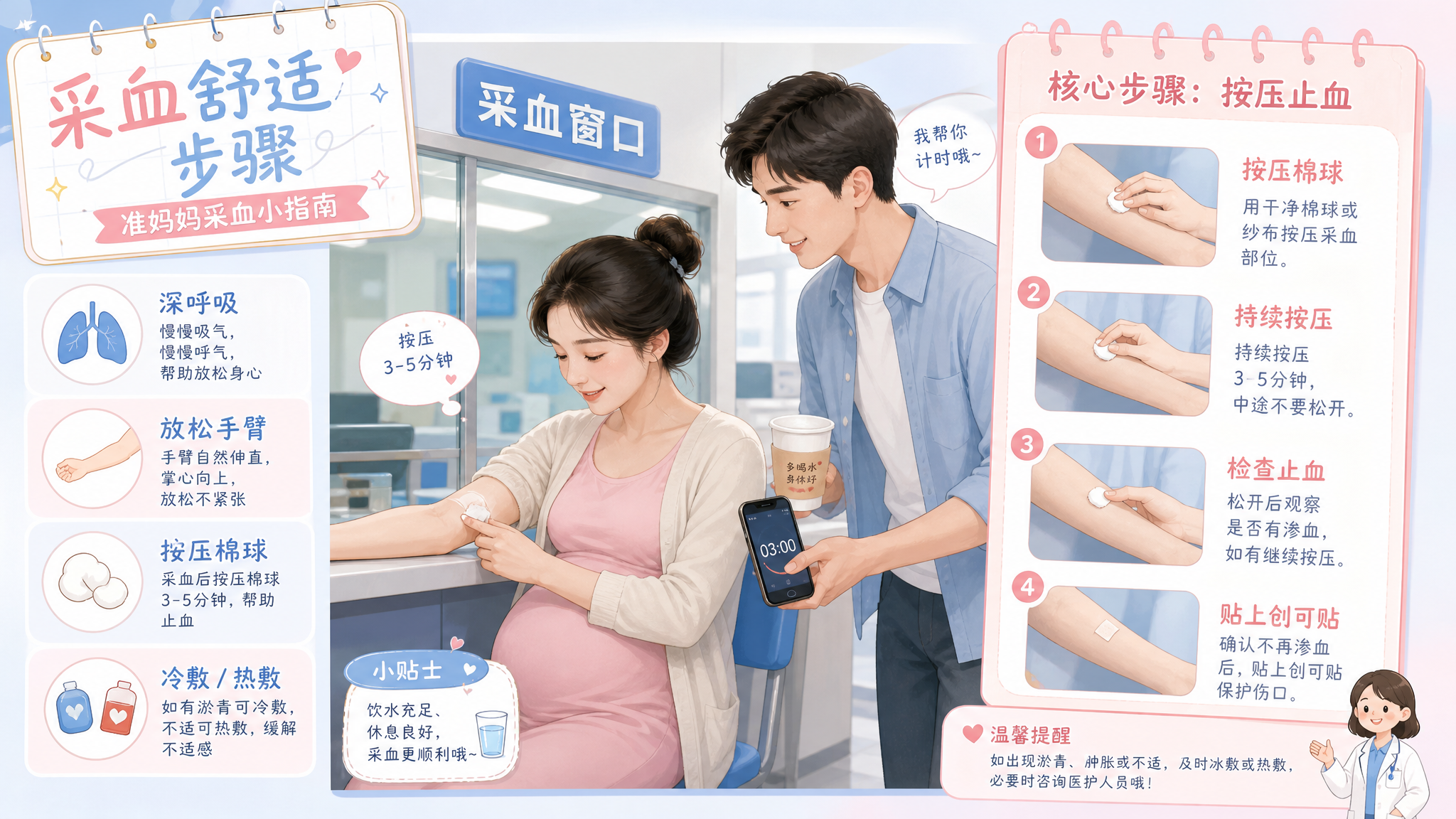 糖耐要抽三次血：血管细怕晕针的舒适抽血法