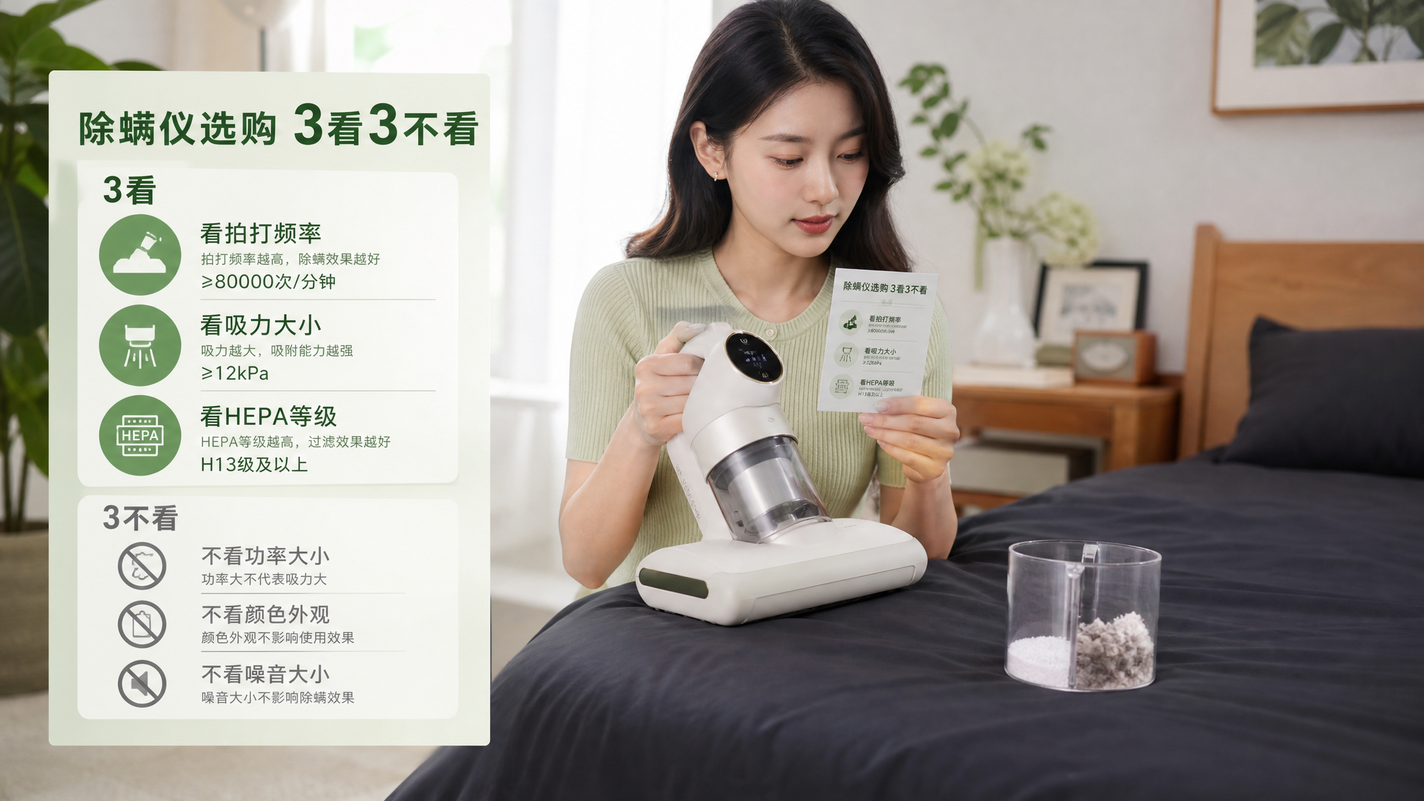 双11挑除螨仪别盯UV：3看3不看，买对才不成床上吸尘器