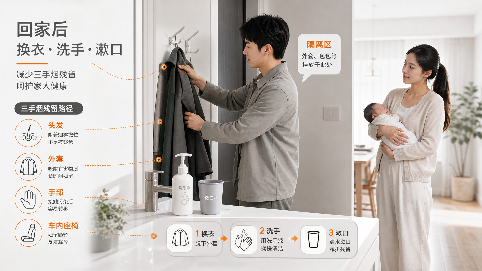 抽完烟回屋抱新生儿？不是烟味，是三手烟残留