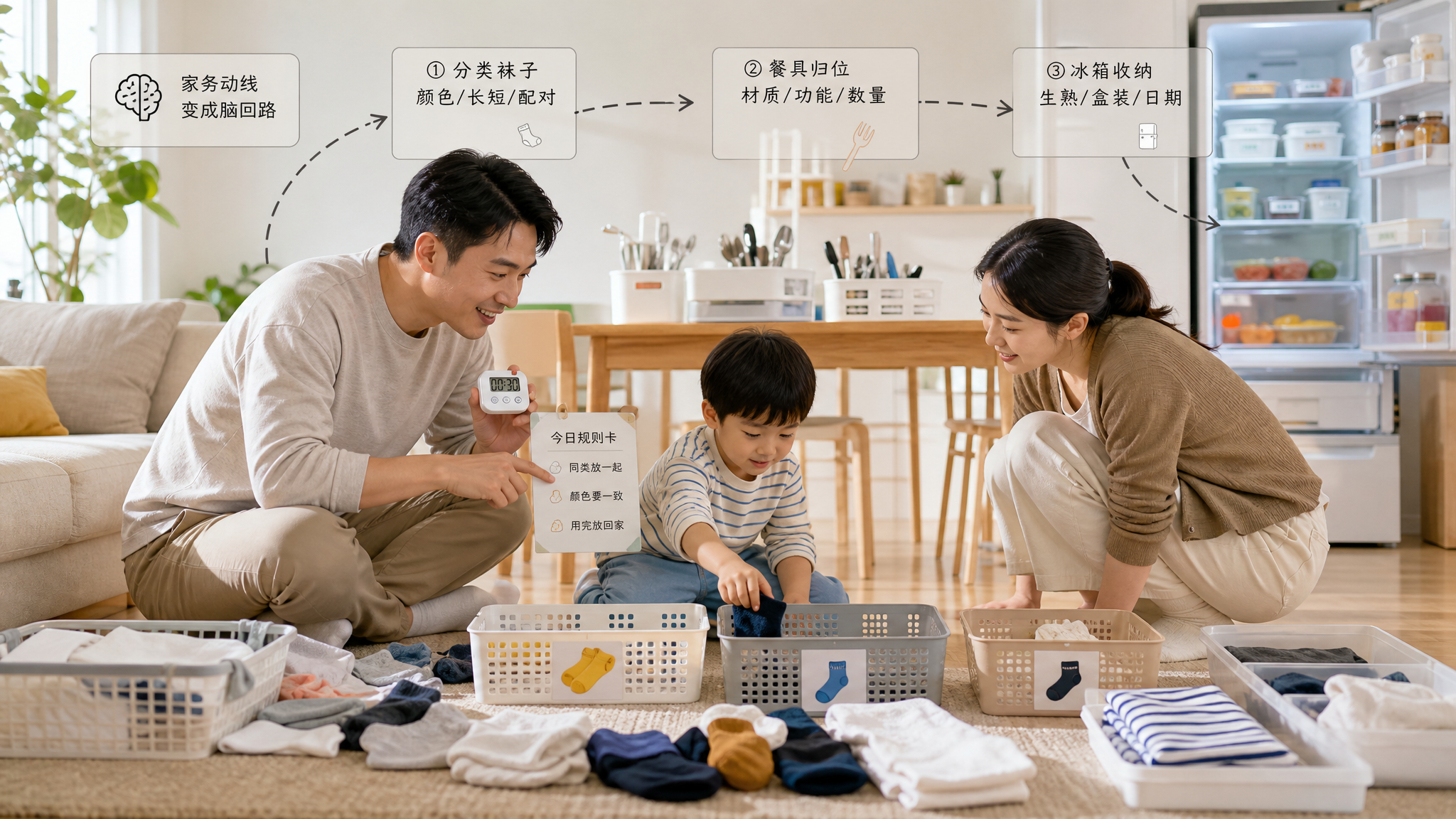 换季收纳别你一个人扛：用袜子训练3-6岁分类逻辑