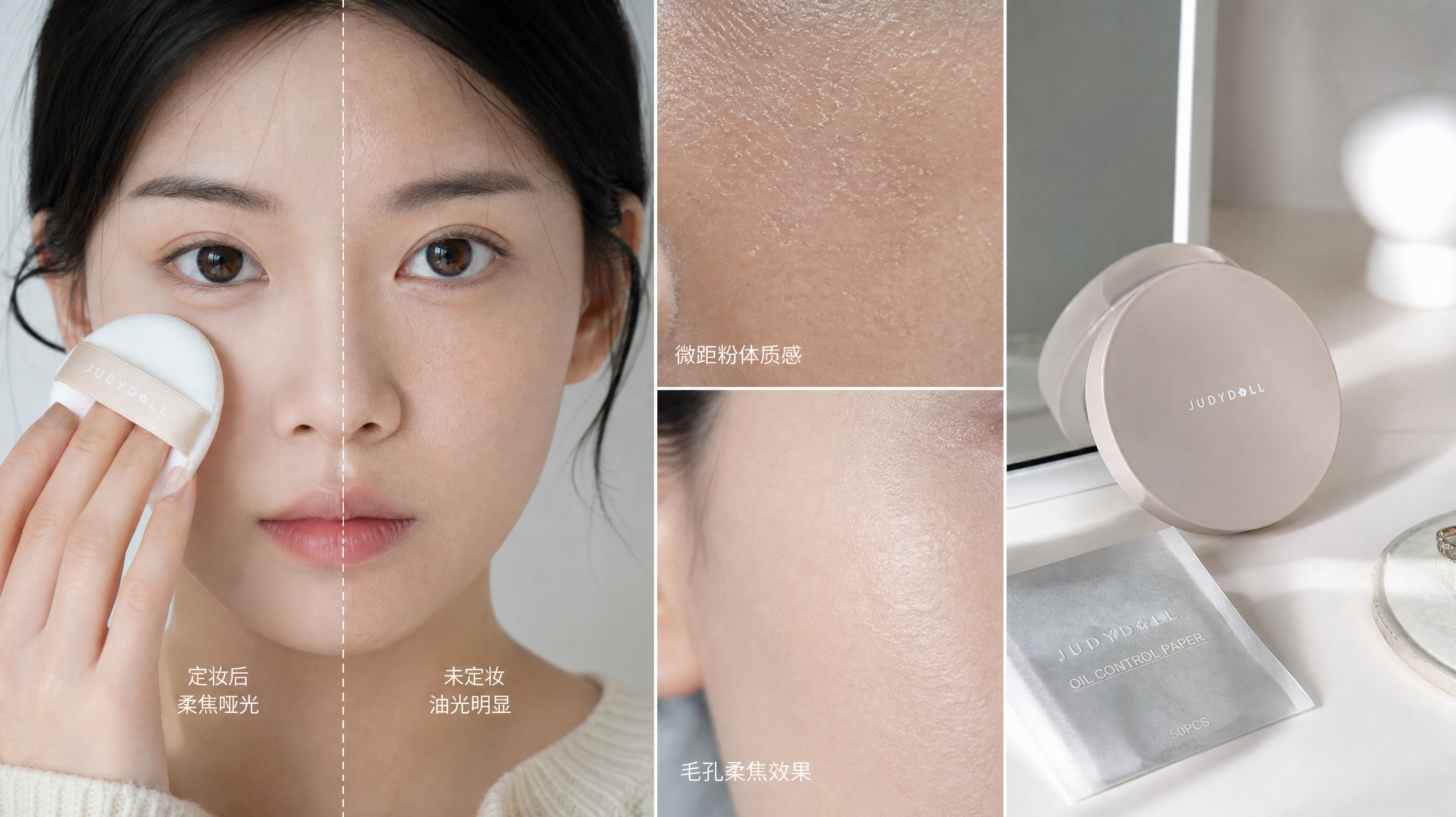 蜜粉饼怎么定妆不拔干？控油柔焦与卡粉避坑指南