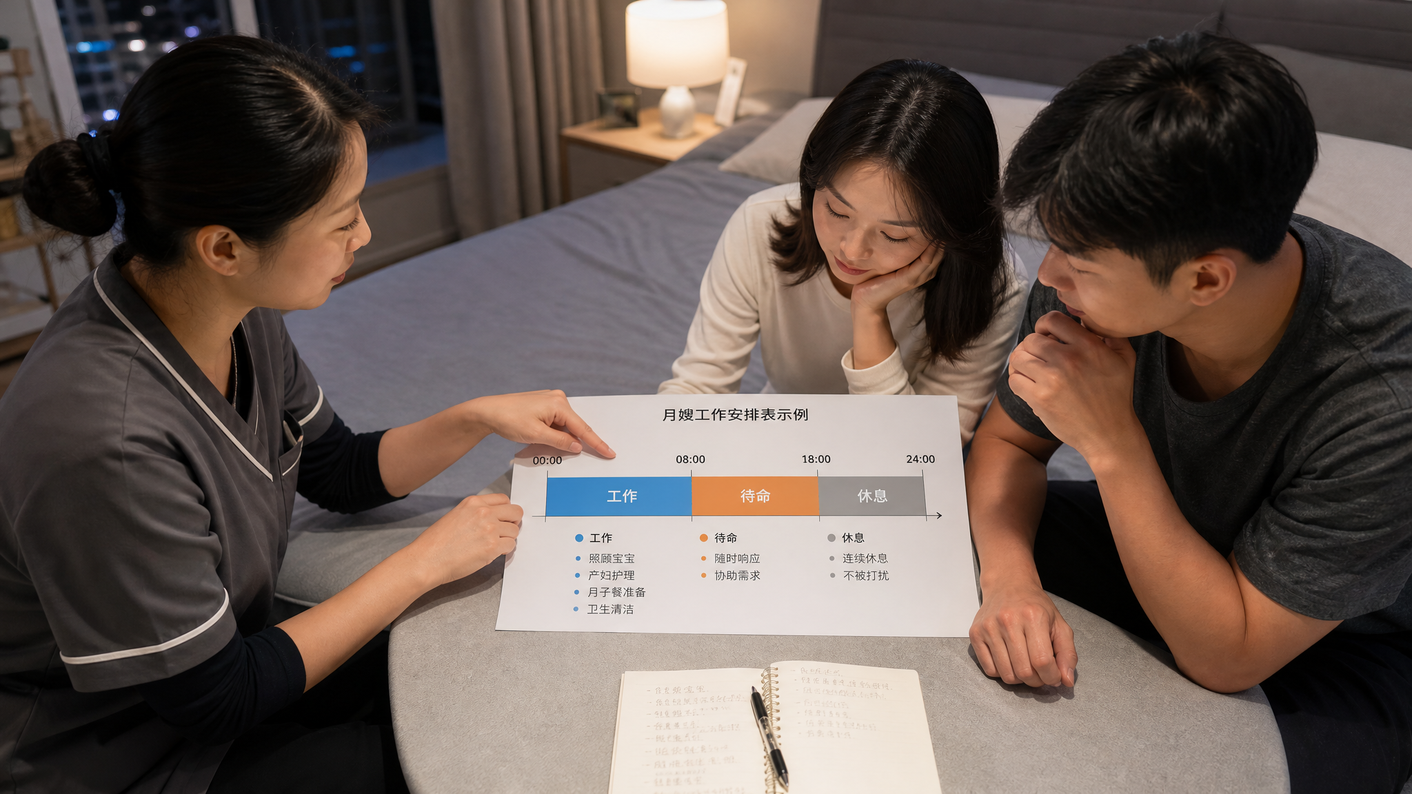 夜醒多月嫂要加钱？用工作/待命/休息先把边界对齐