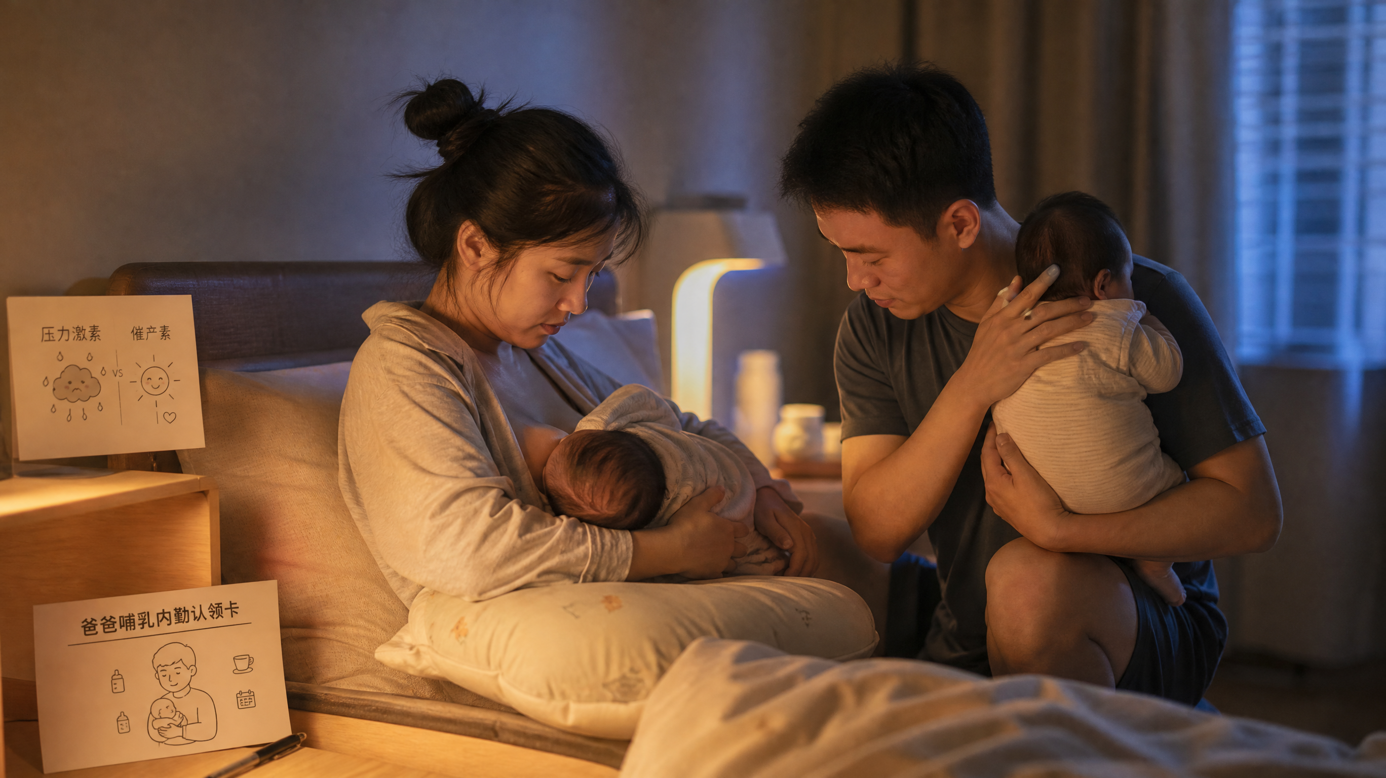 深夜喂奶越急越下不来？把这三件事交给爸爸