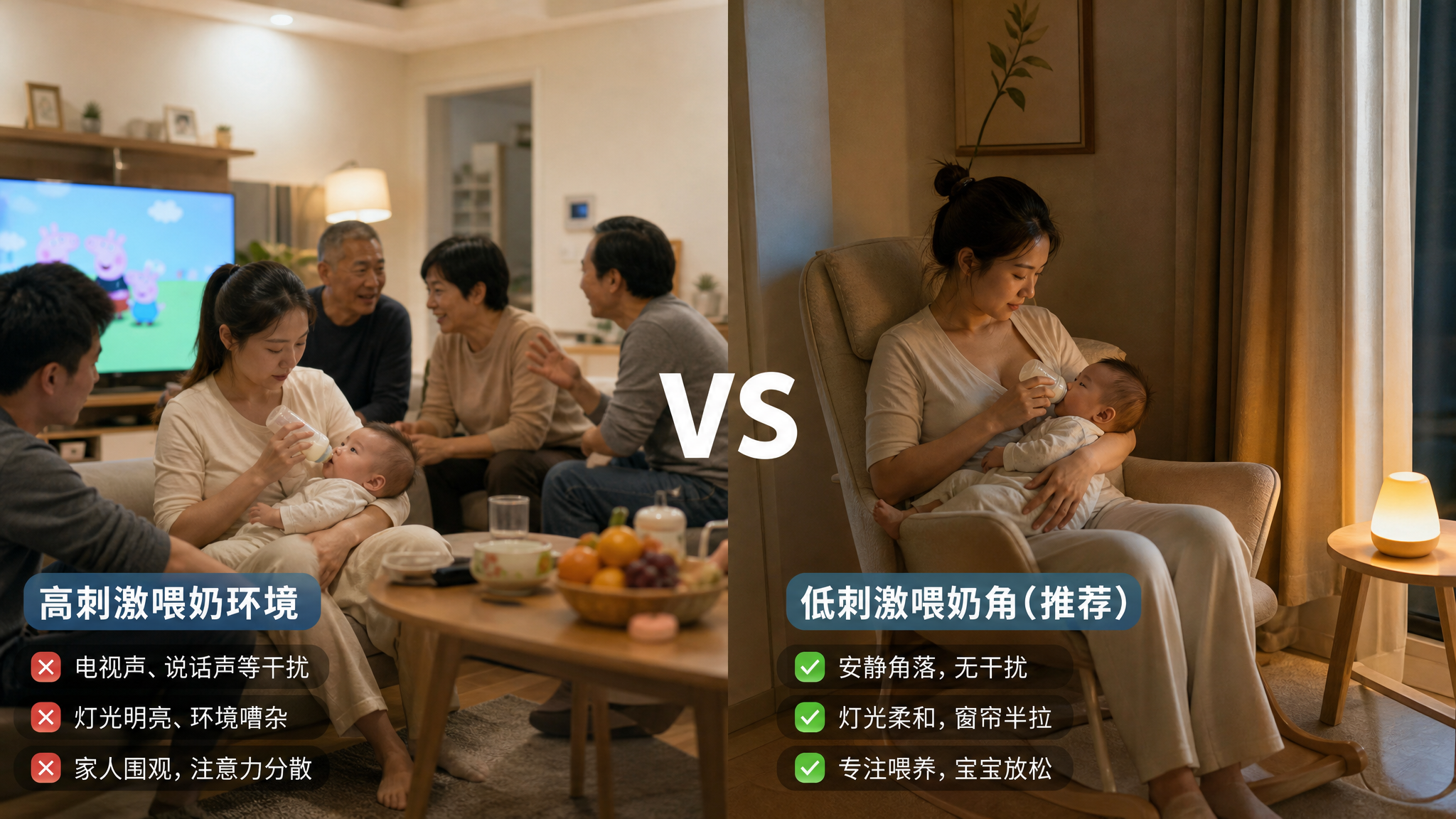 2-3个月吃奶总分心？先改环境，再看3个指标