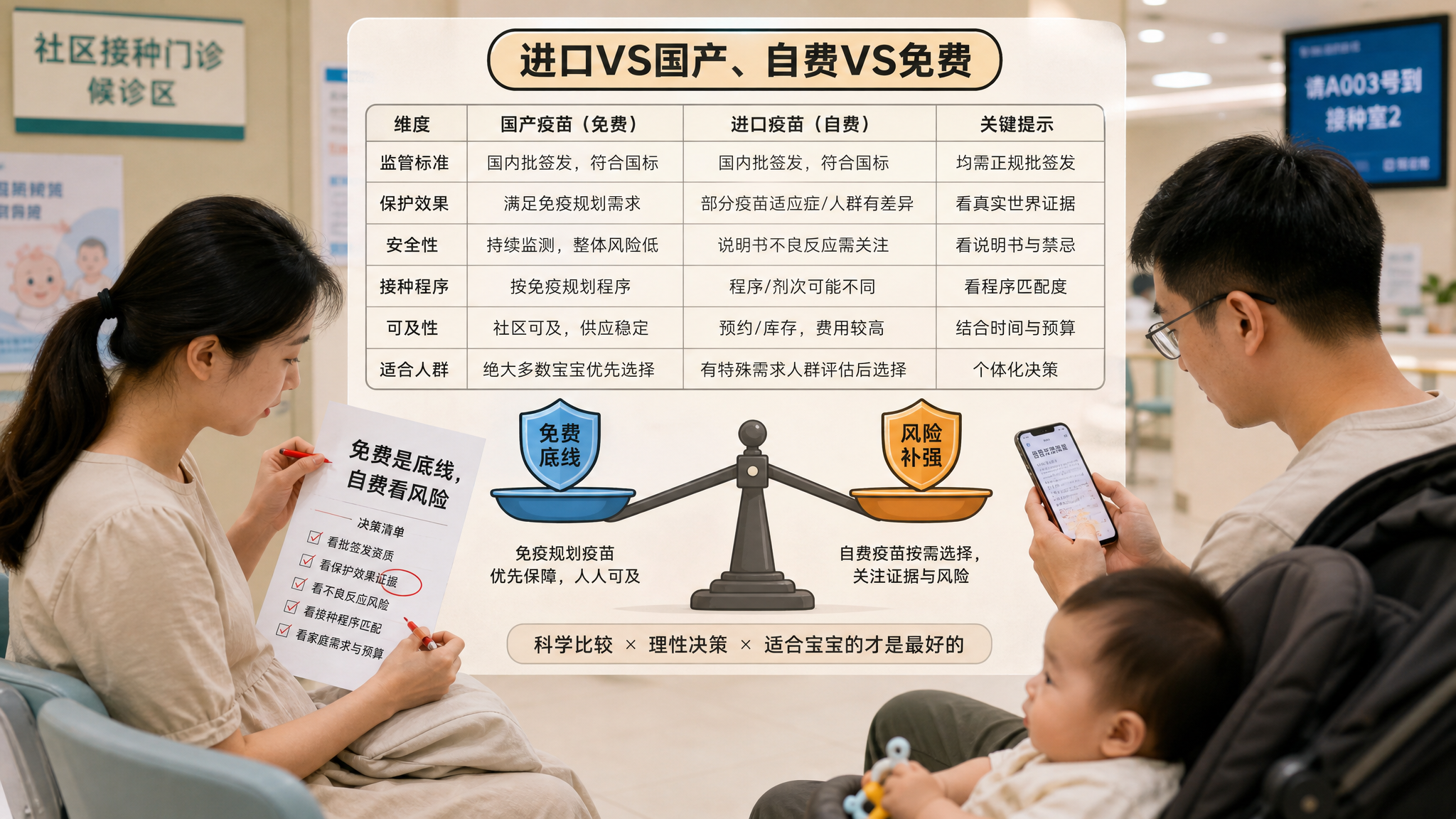 疫苗别被门诊话术带跑：5维决策选免费/自费