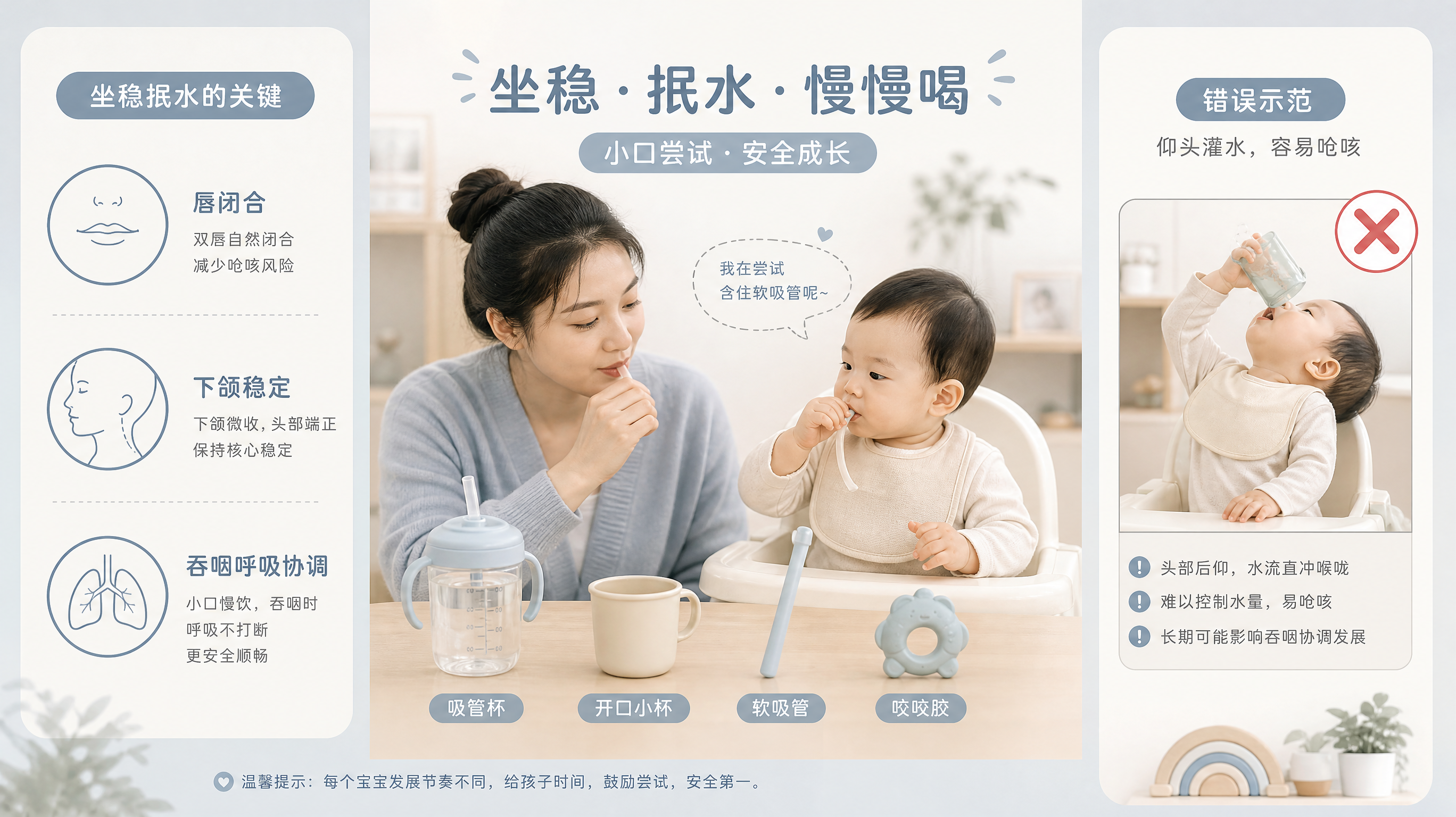 1岁还不会用吸管杯正常吗？先看这3个口腔信号