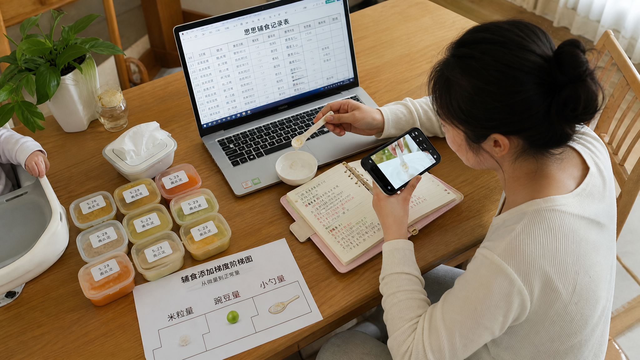 高致敏食物别硬闯：米粒量起步的4-6个月梯度引入法