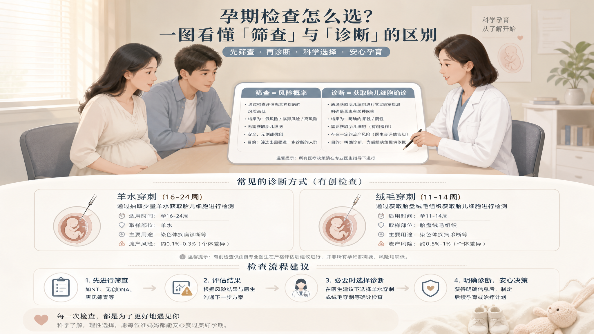 筛查高风险后要不要做羊穿绒穿？先弄懂这3件事
