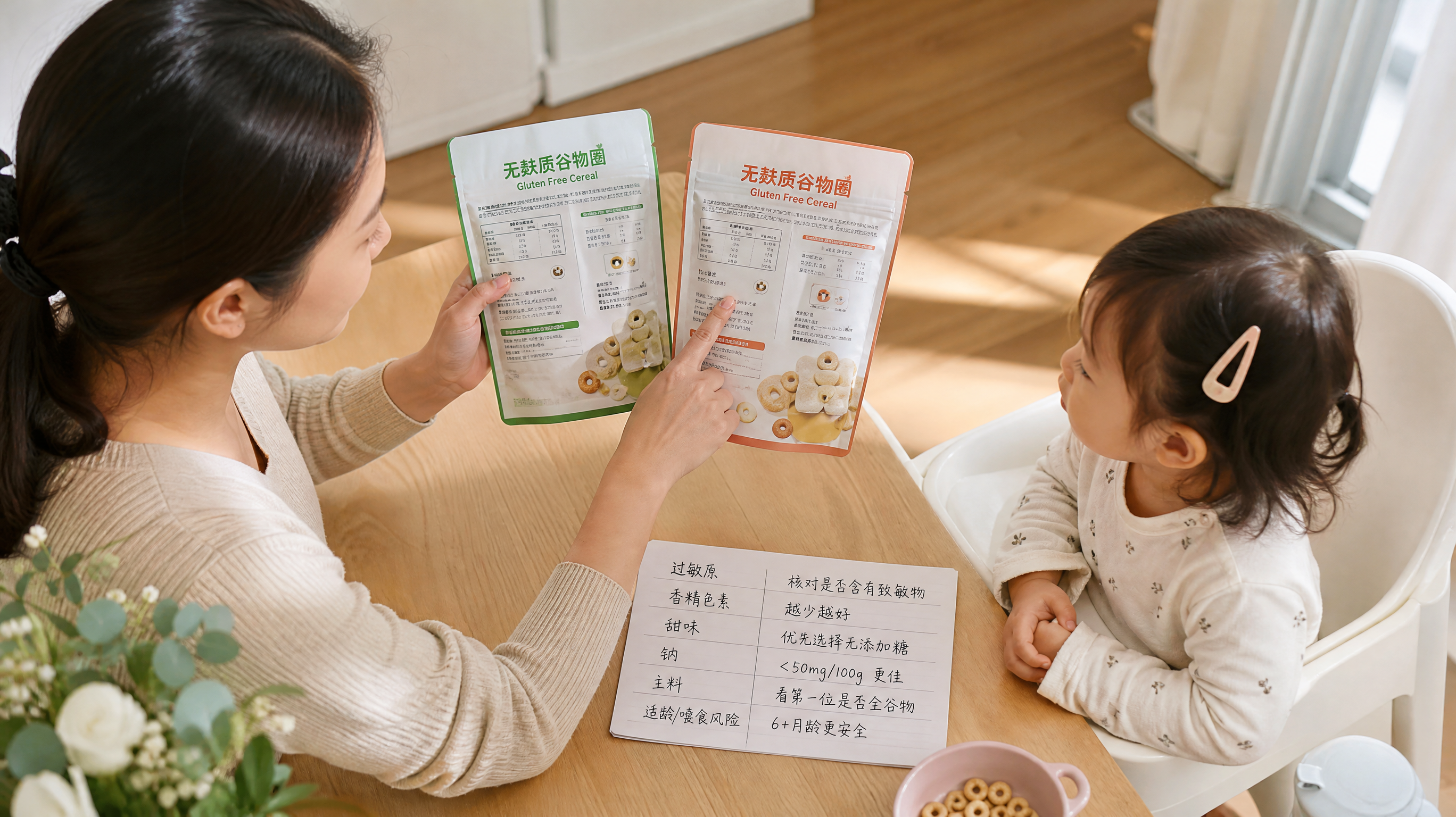 无麸质也会过敏？5步看懂宝宝谷物圈配料表