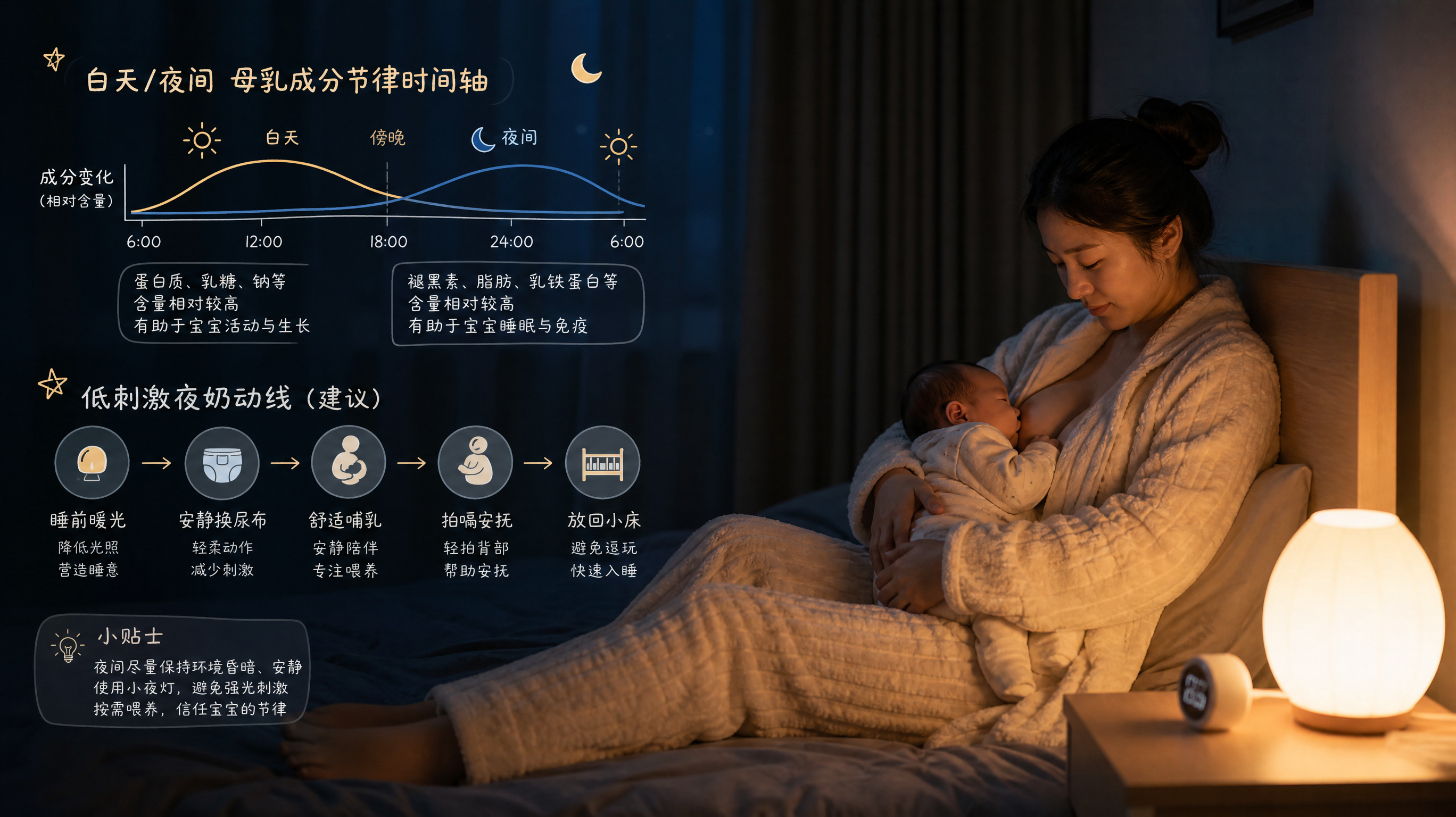 夜奶频繁不等于奶少：母乳也有昼夜节律