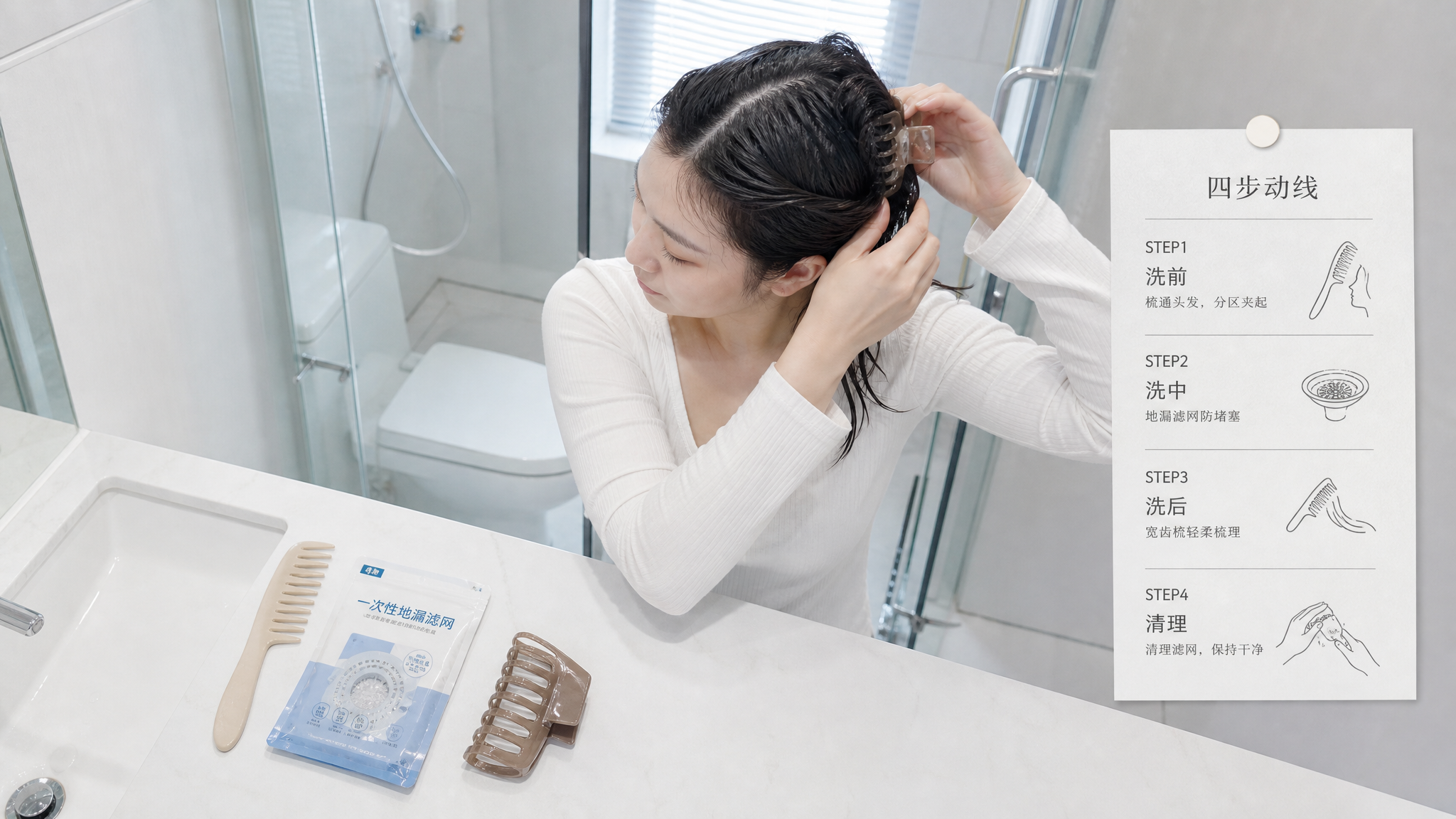 产后掉发别硬扛：照抄这套洗头吹干清理流程