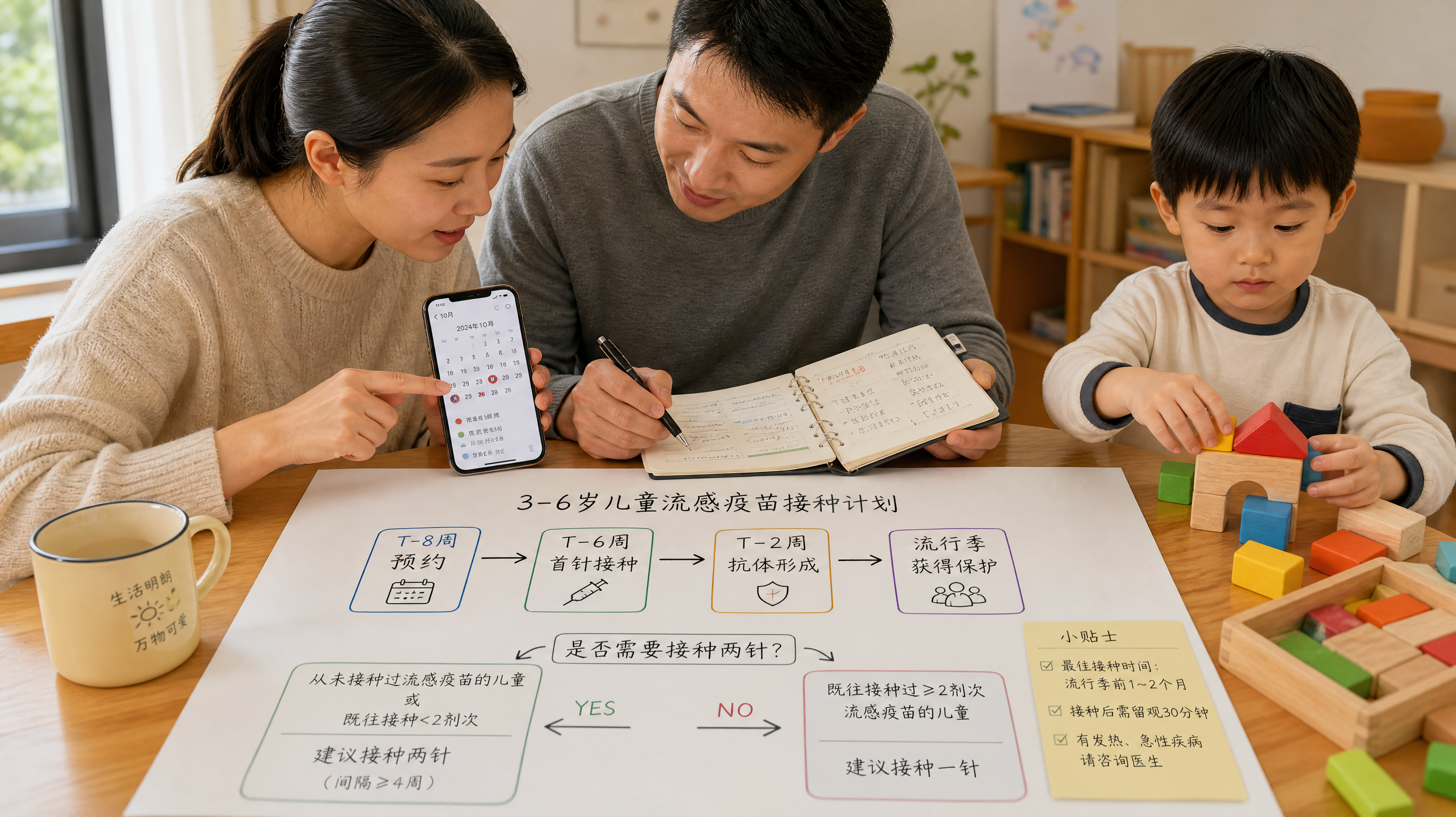 3-6岁流感疫苗时间轴：暑假就排好，开学不抢不慌