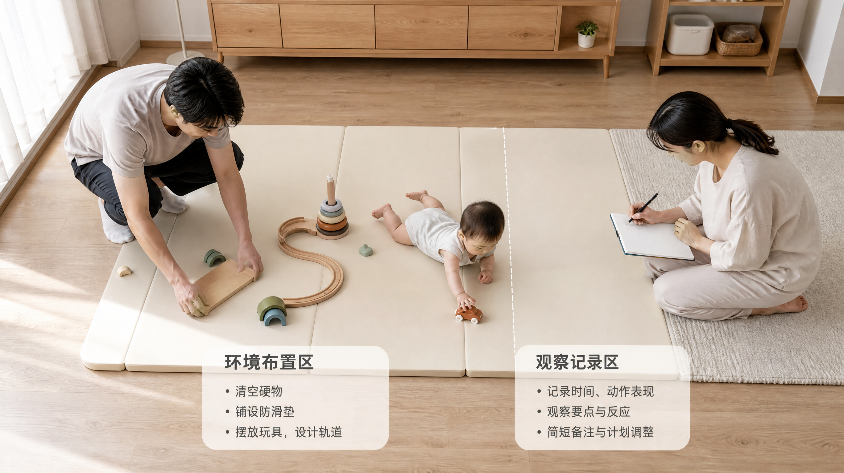 周末20分钟双人地板巡航：不再为“谁没练趴”吵架