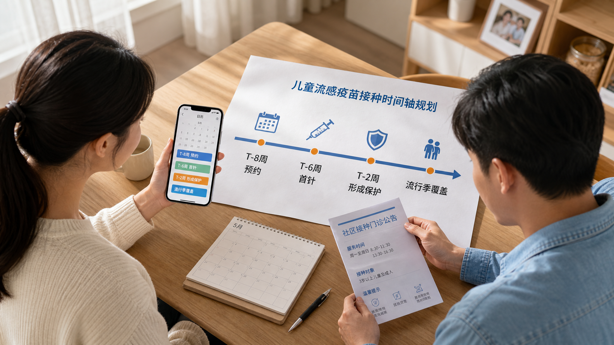 3-6岁流感疫苗时间轴：提前卡这3步，别开学才抢