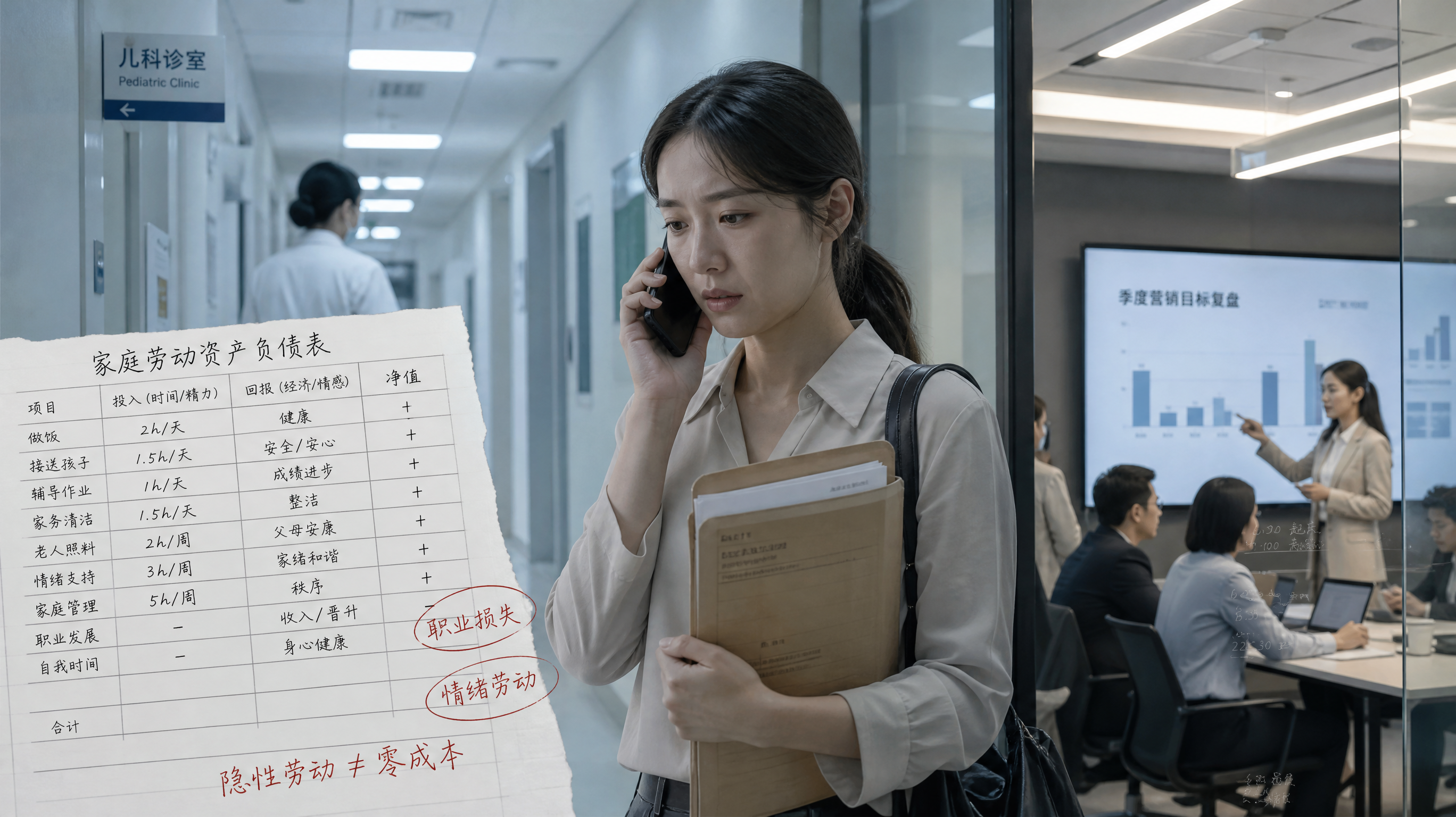 孩子一生病就默认你请假？把“牺牲”做成一张家庭成本表