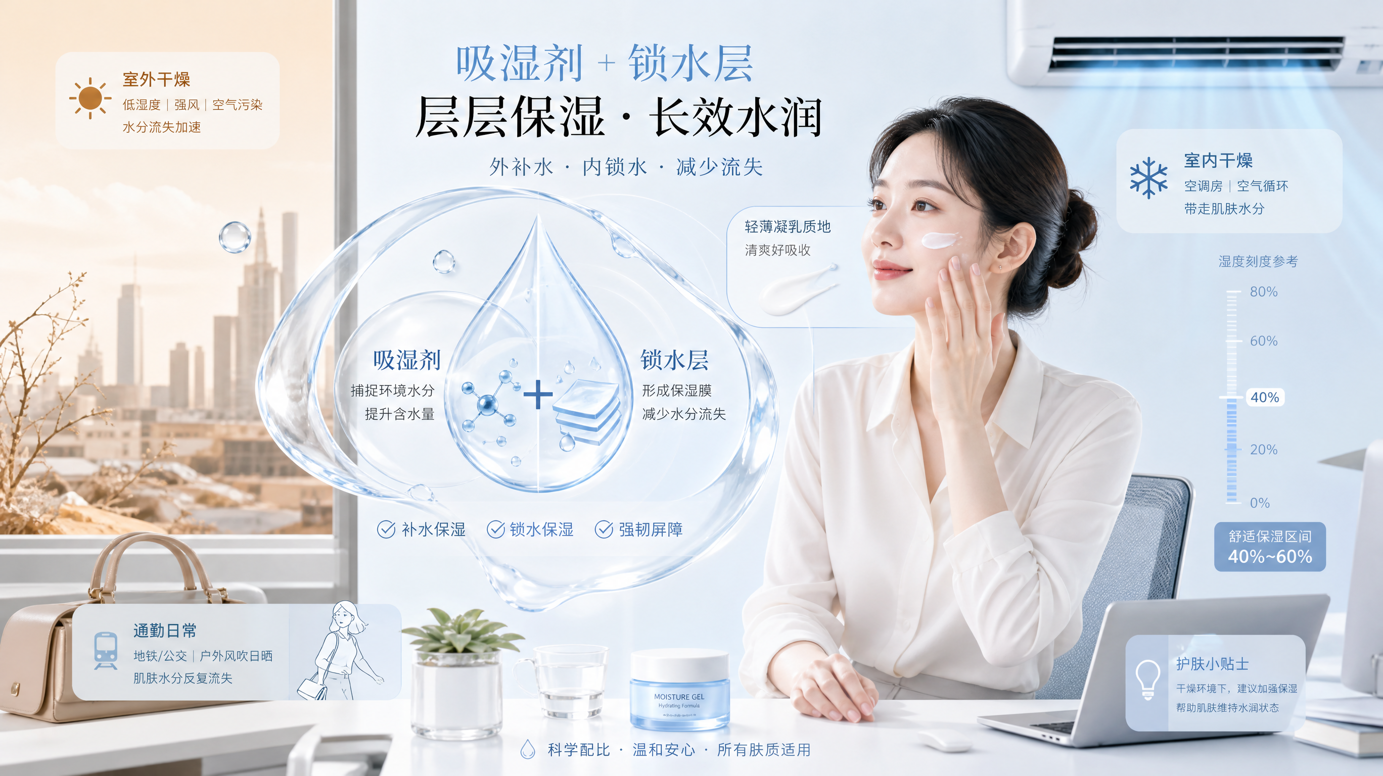 为什么你越涂玻尿酸越干？通勤锁水公式一次讲透