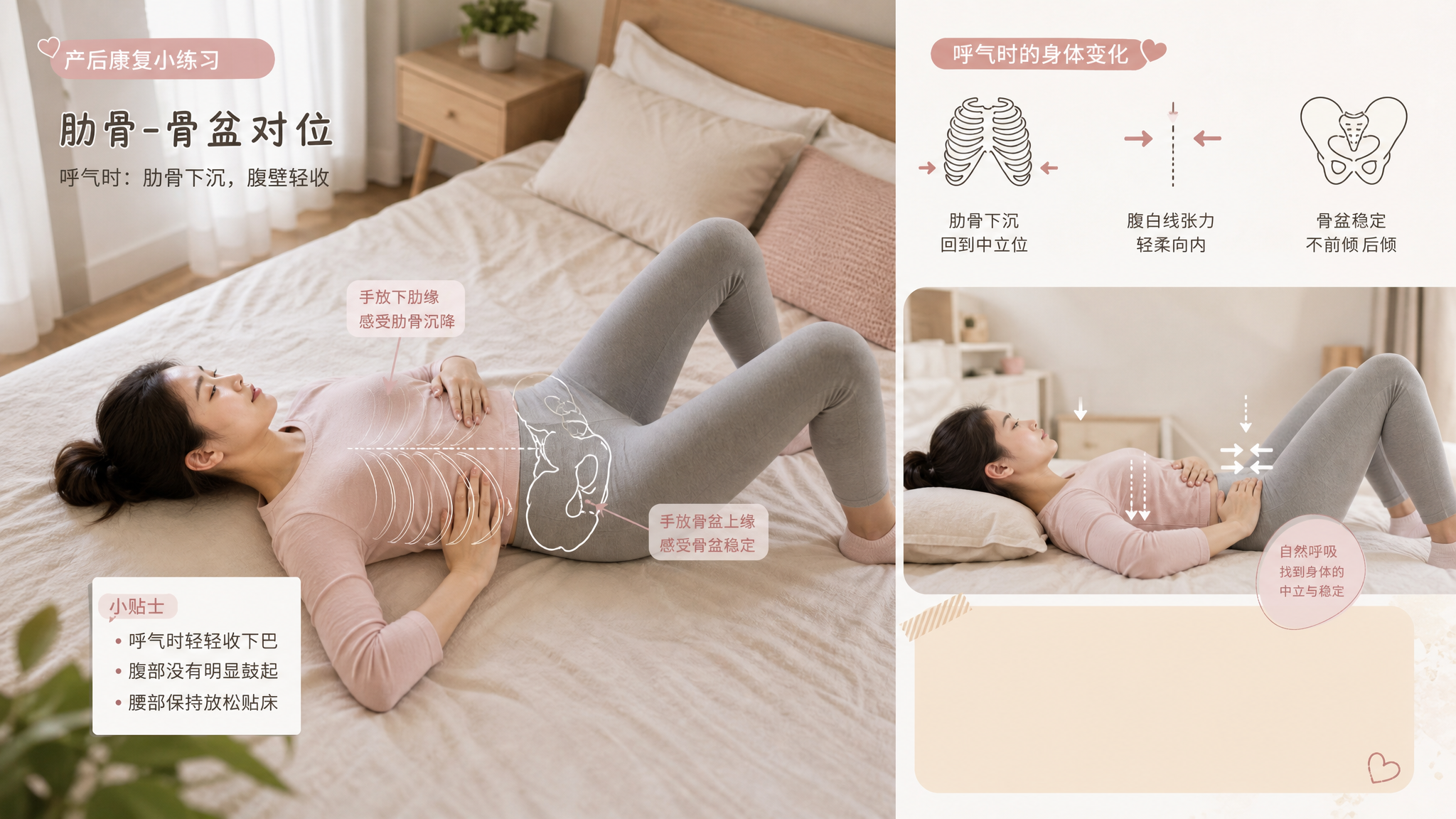 产后肚子那条沟别再戳了：先练腹壁张力
