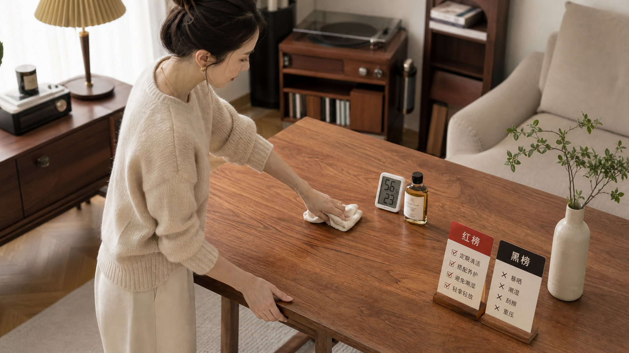 十月木桌开裂别急：记住实木“三不三要”