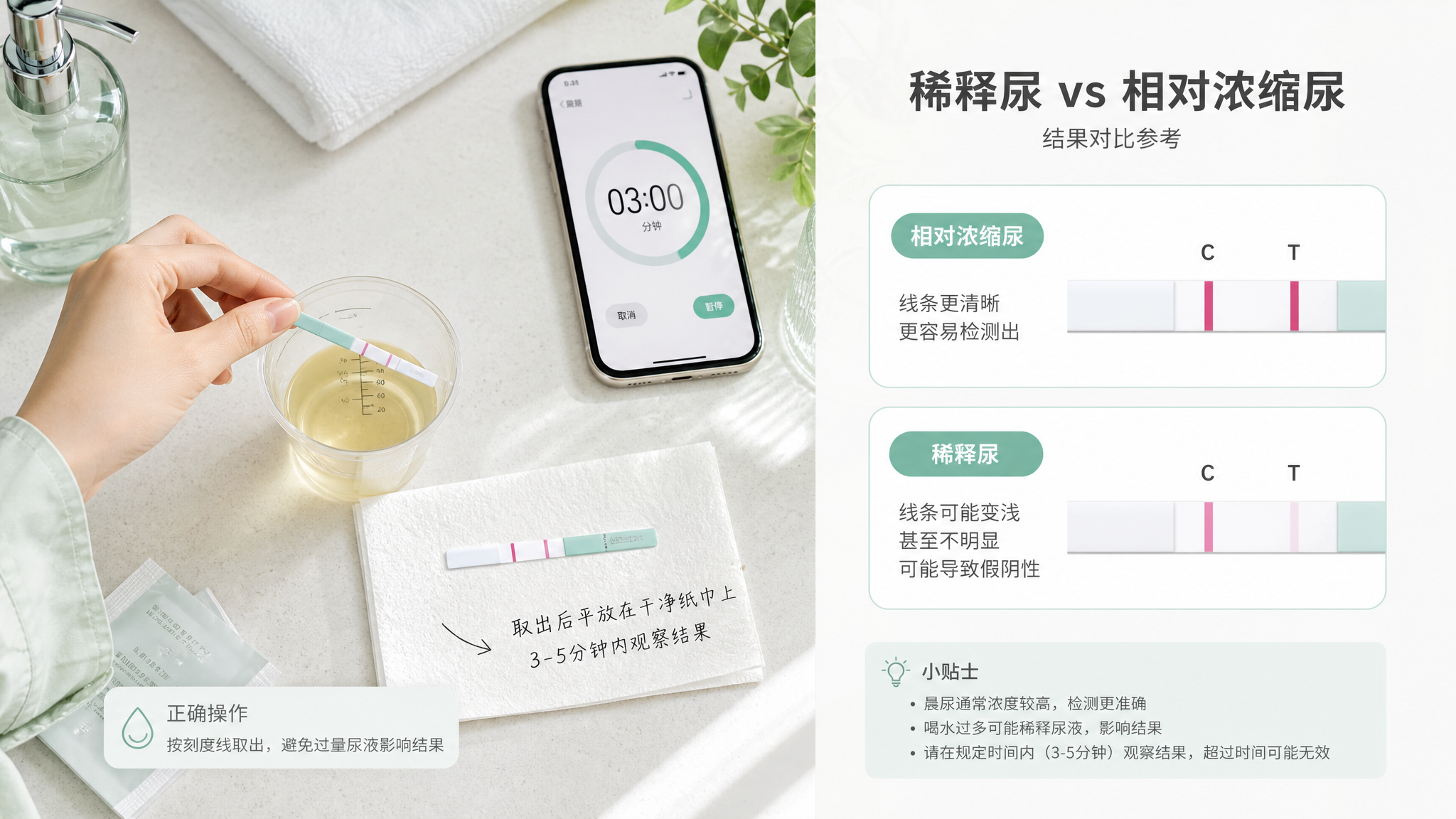 夏天验孕总测出白板？可能不是没中，是尿太稀了