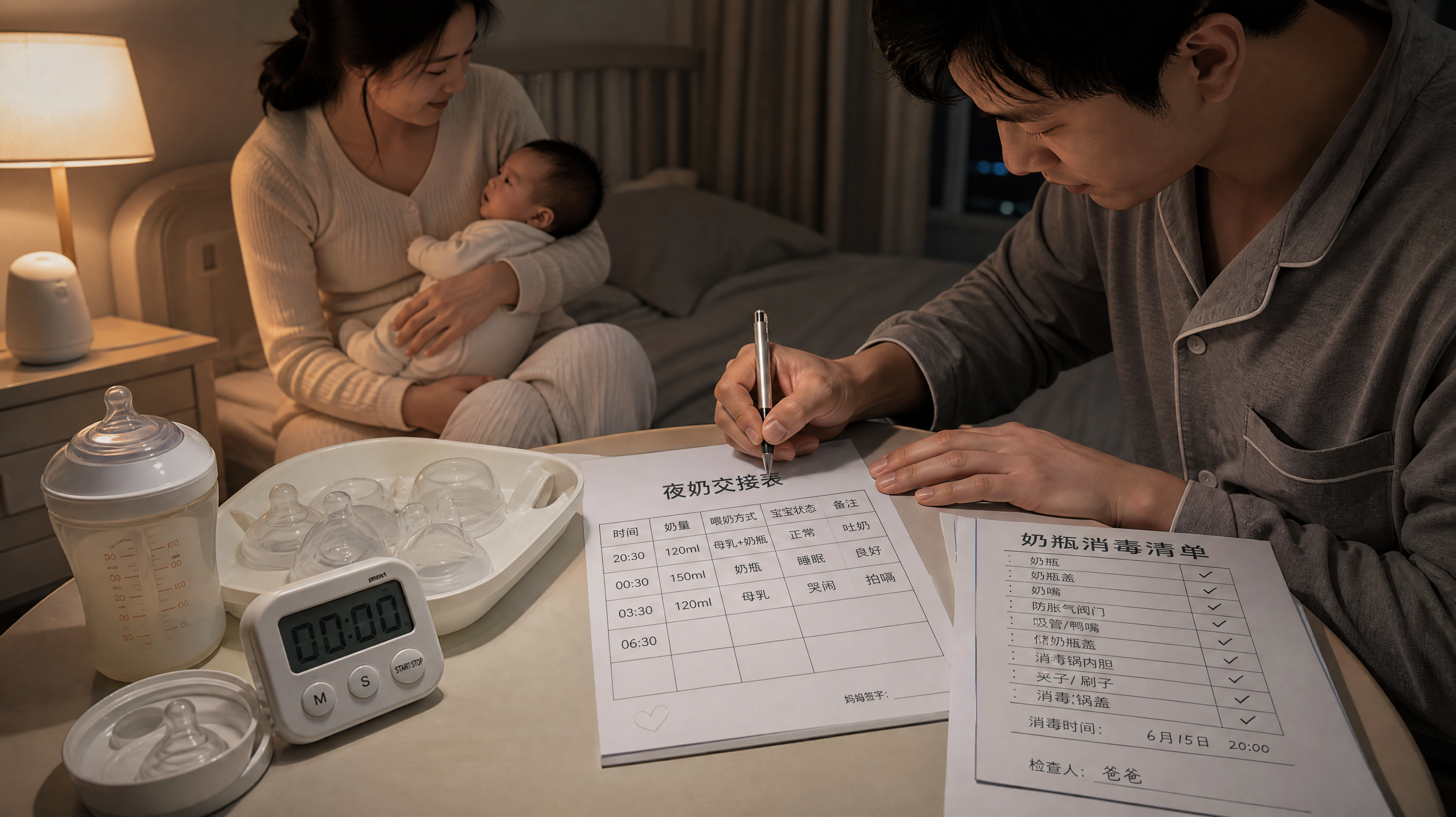 复工后夜奶怎么交接：爸爸3个KPI一张表搞定