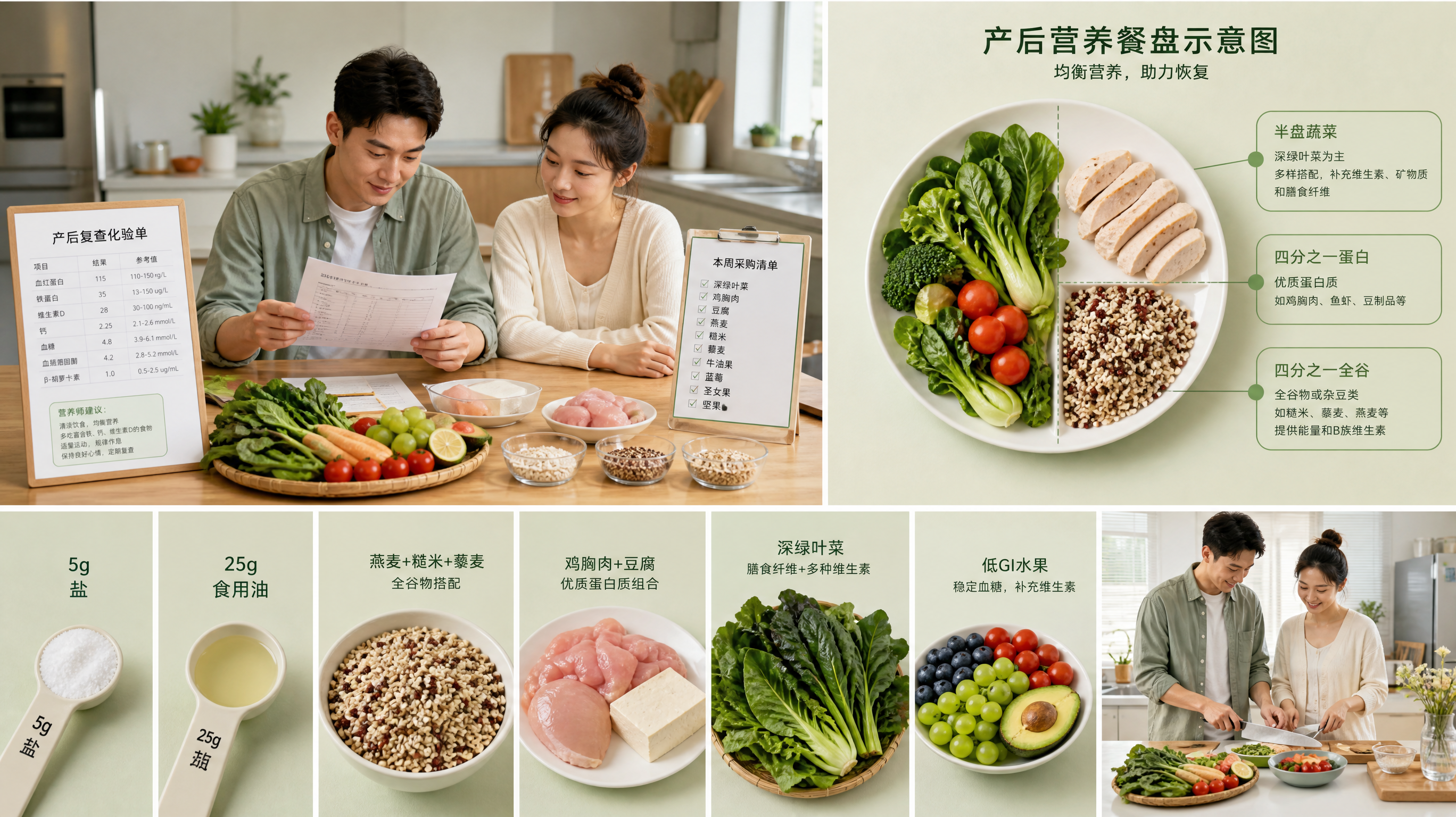 产后复查血脂血糖偏高：一张报告变成3条厨房量化规则