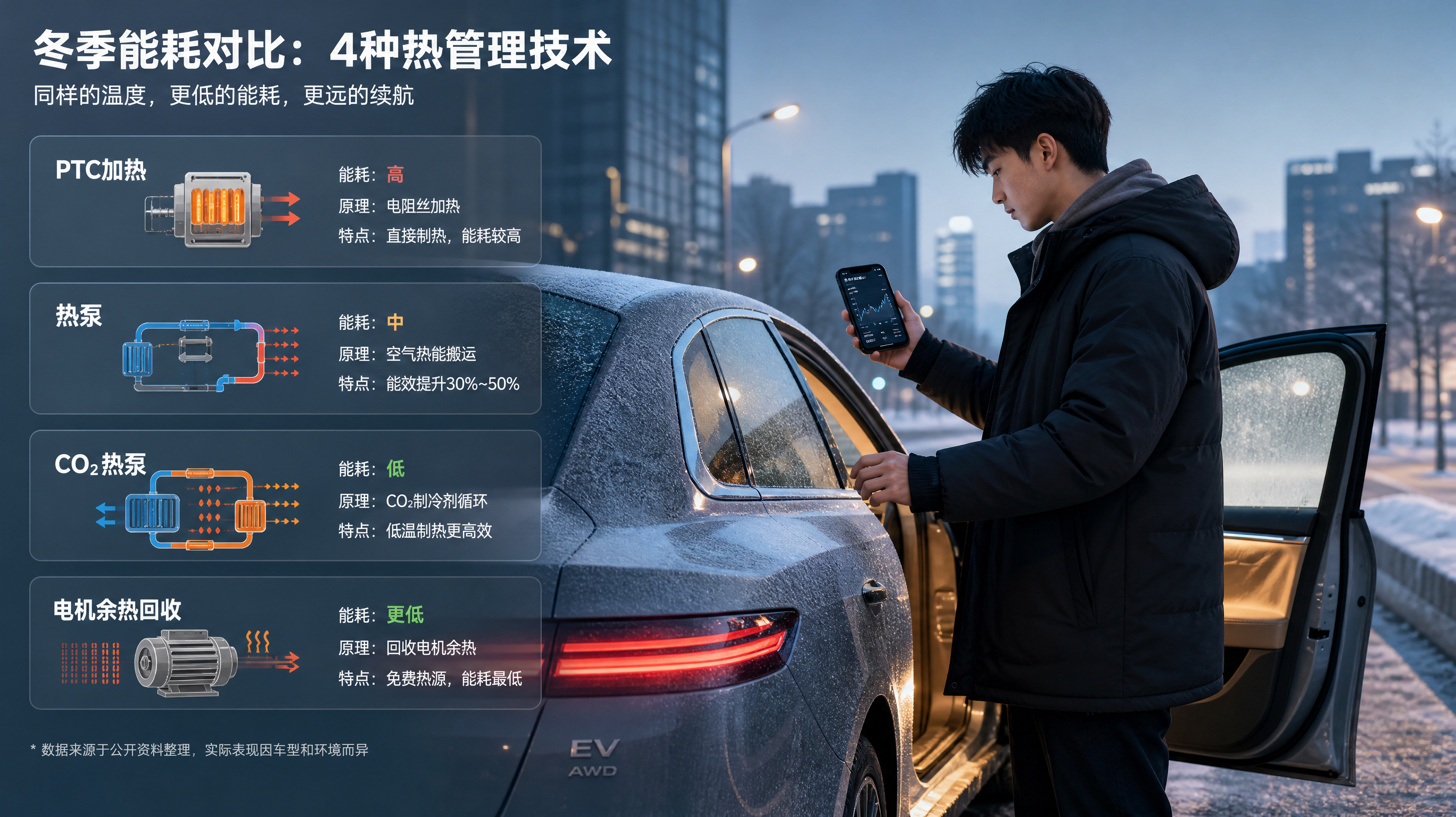 冬天续航掉一半？先看你车是PTC还是热泵