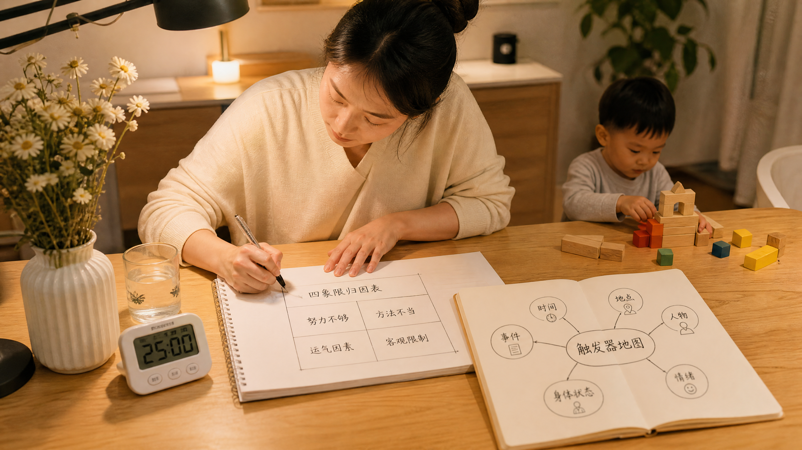 孩子一闹就怪自己？用四步归因法把自责变方案