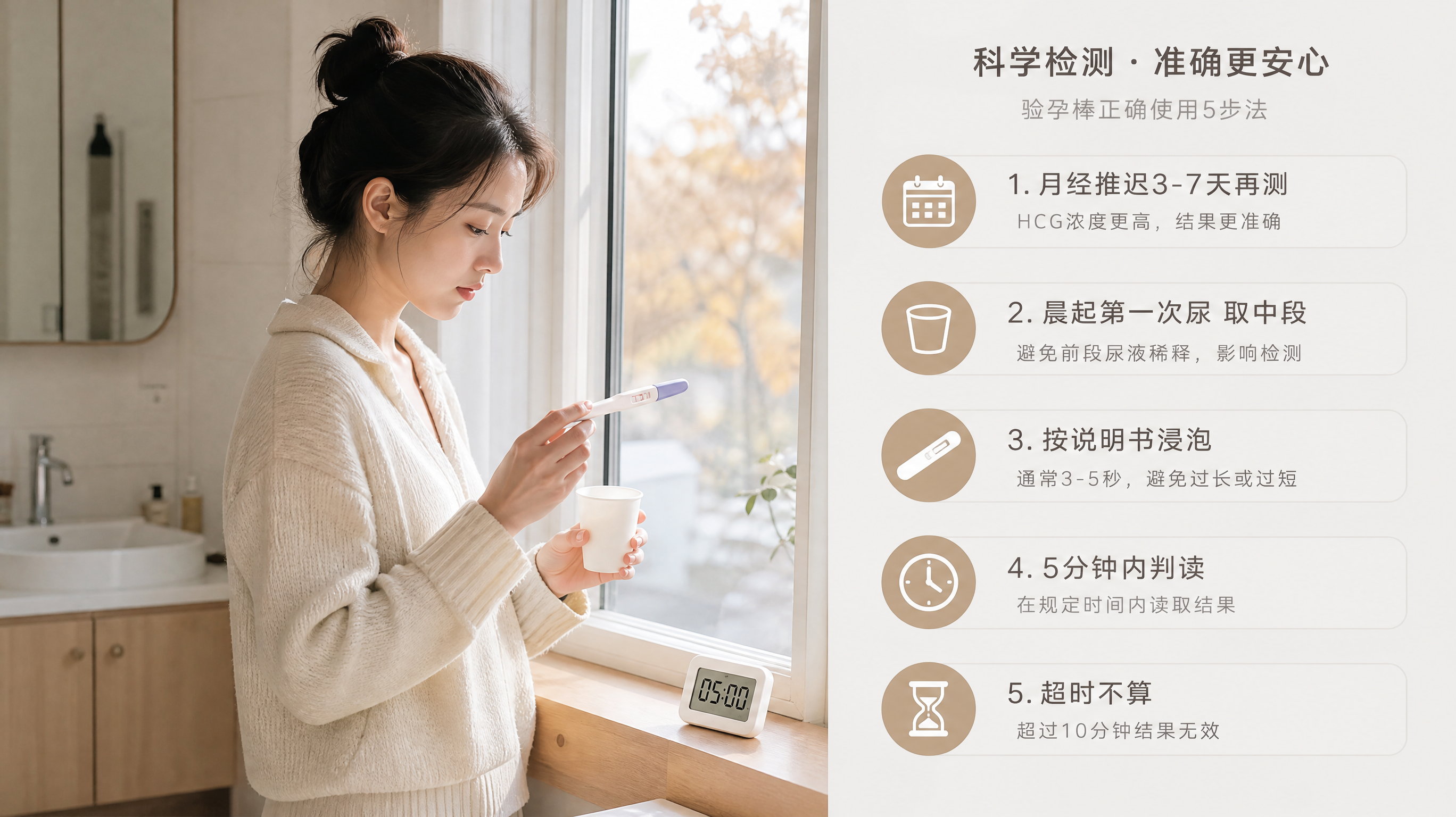 验孕棒总是意念灰？多半输在测太早和看太久