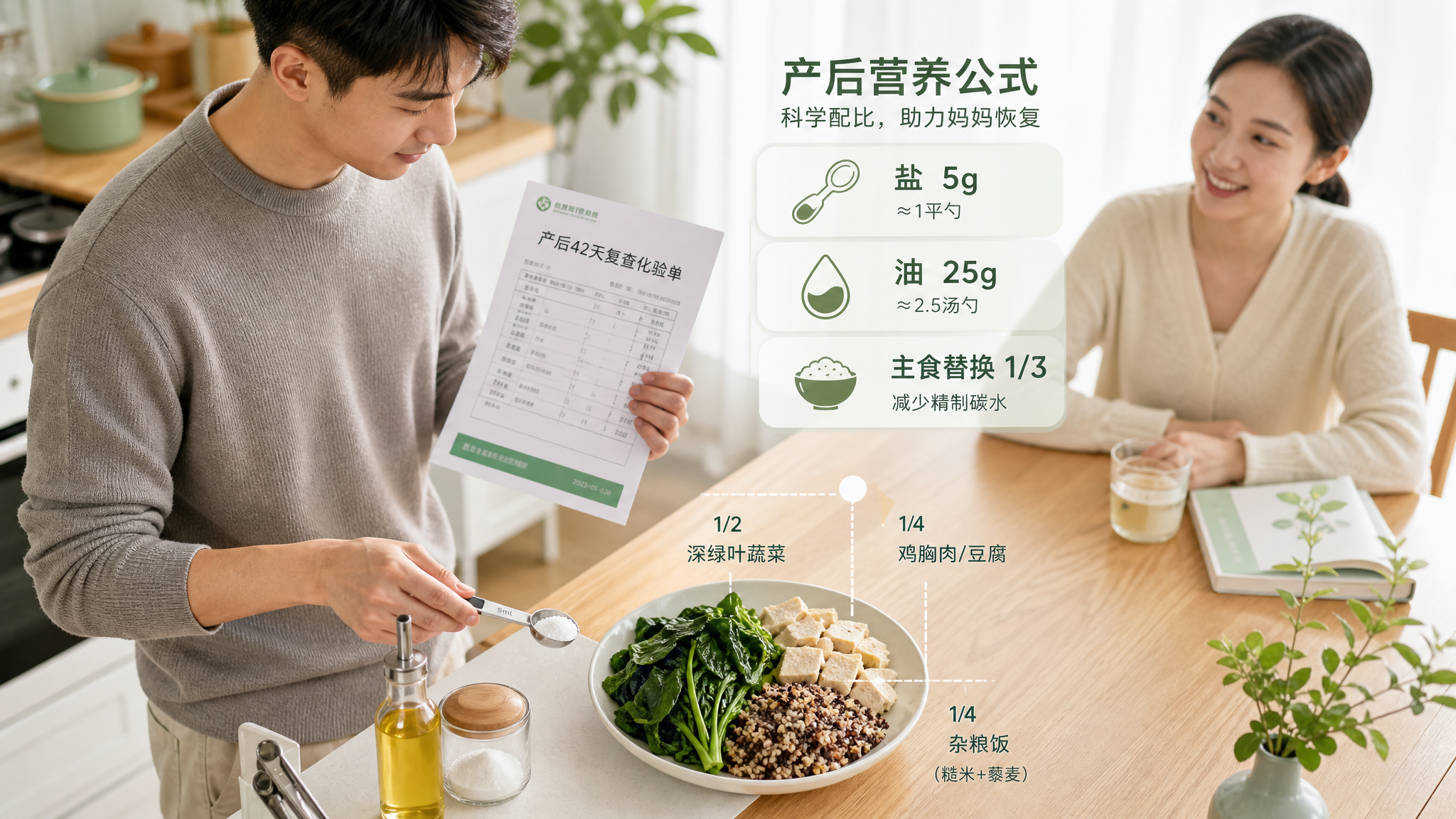 产后复查箭头向上？把报告翻译成3个厨房动作