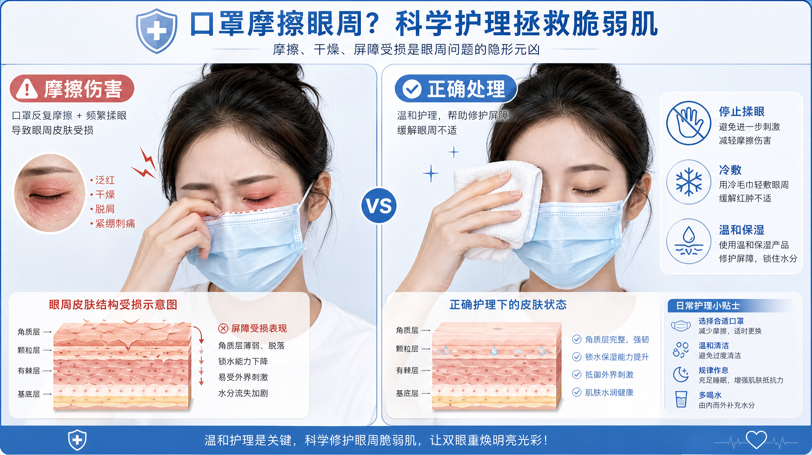 眼周越揉越痒还发红？可能是口罩+秋风在“磨”你