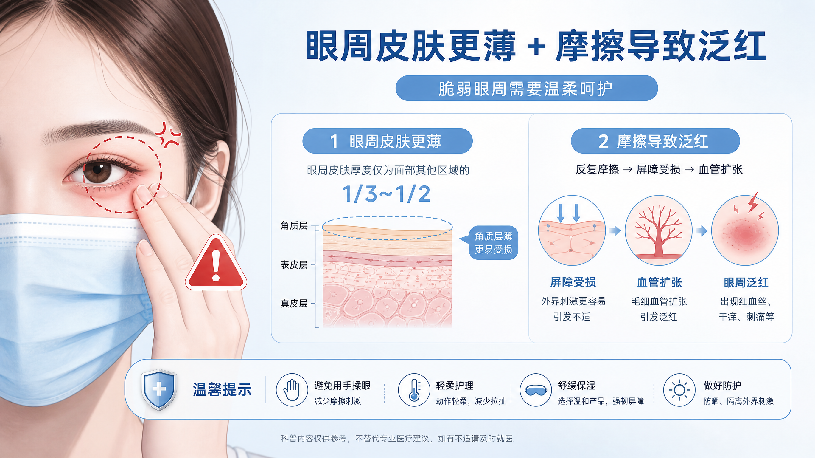 眼周又痒又红？先别加码眼霜，可能是“摩擦过度”