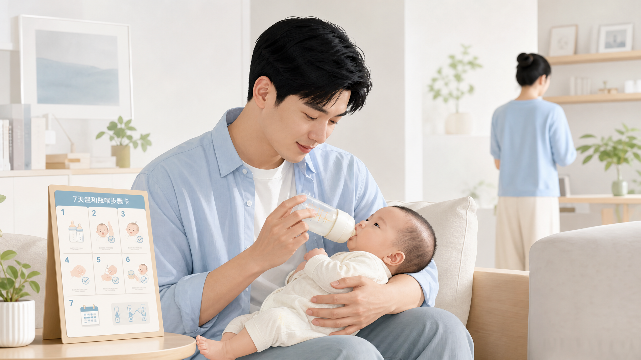 返岗前宝宝拒奶瓶？试试7天温和过渡法