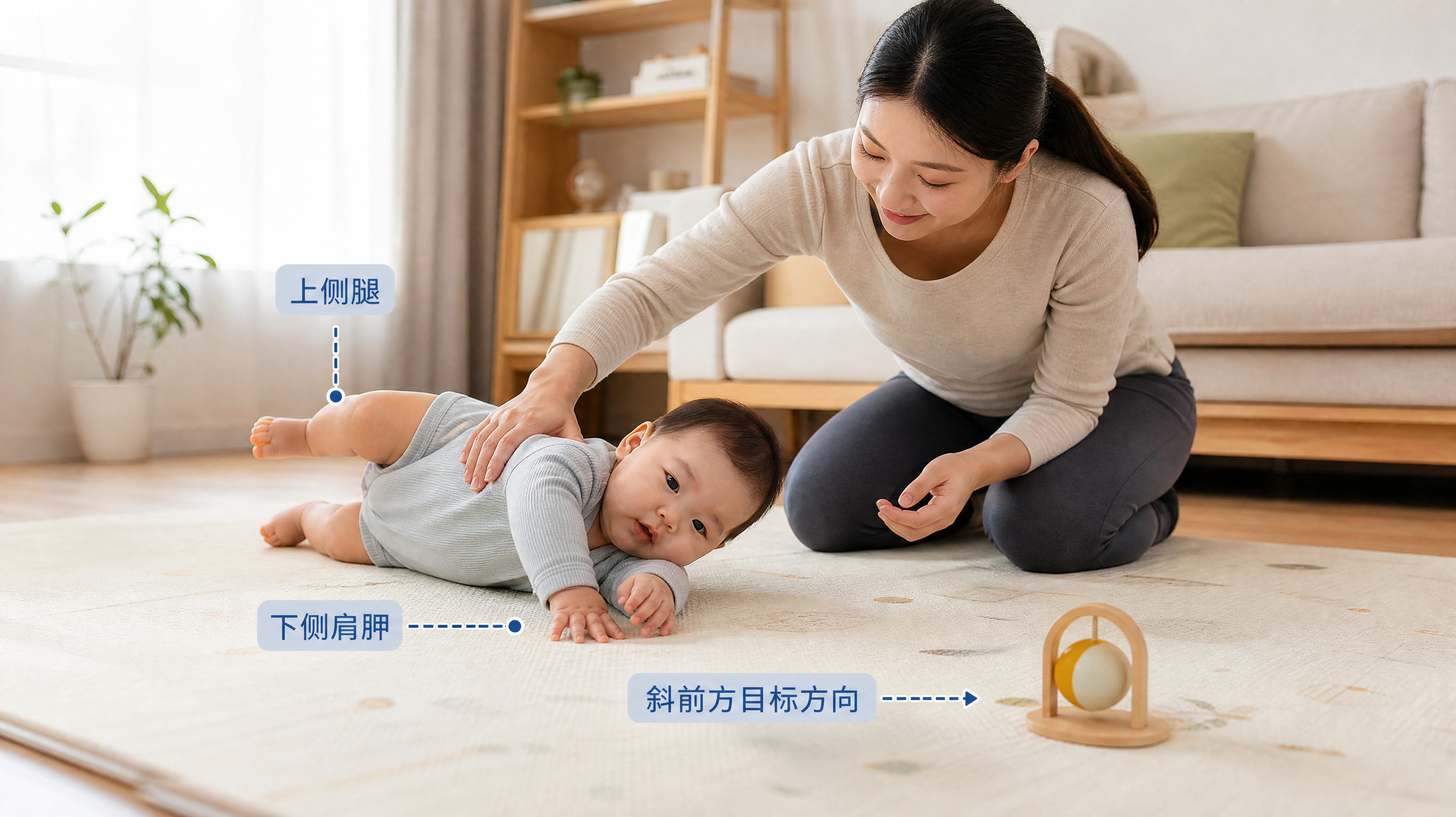4-7月翻身卡在侧卧？先摆对这两处就通了