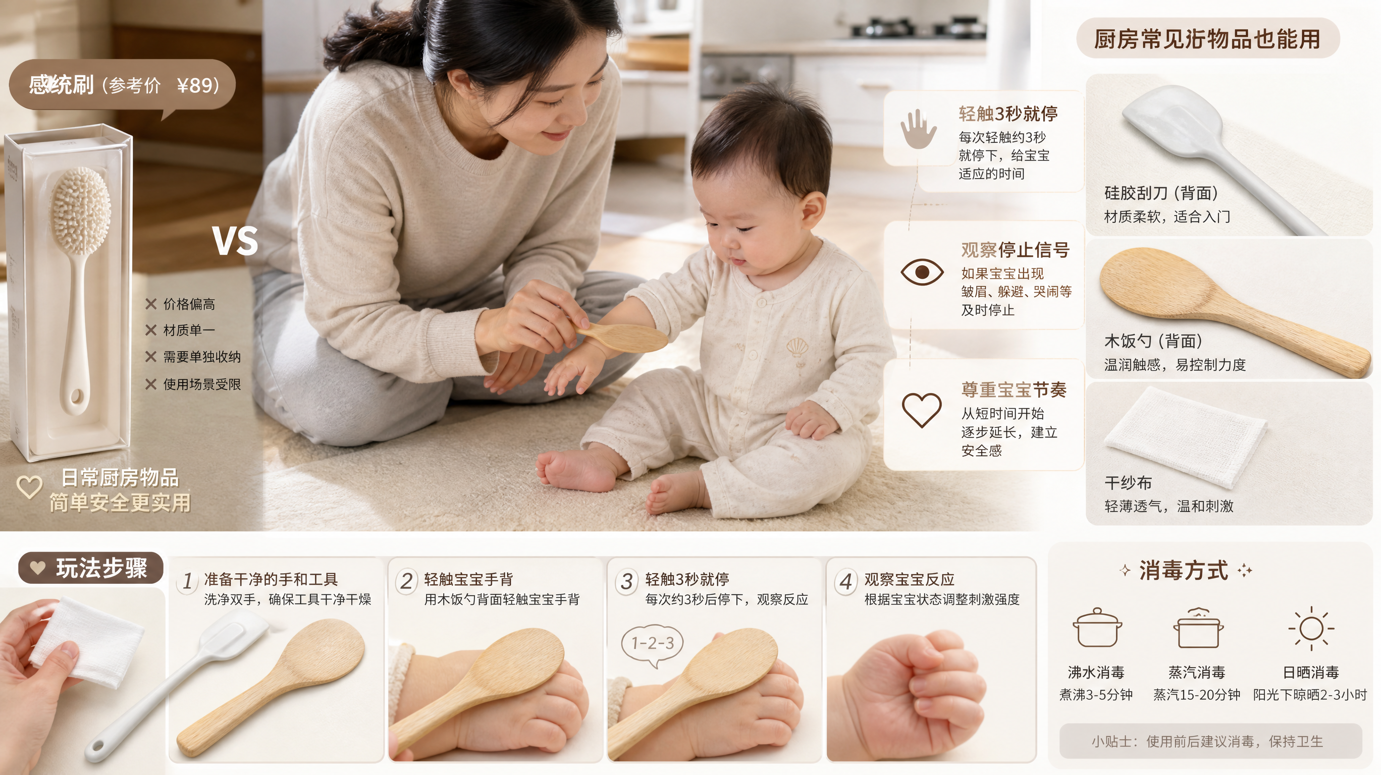 感统刷真有必要吗？用刮刀木勺做触觉地图更稳