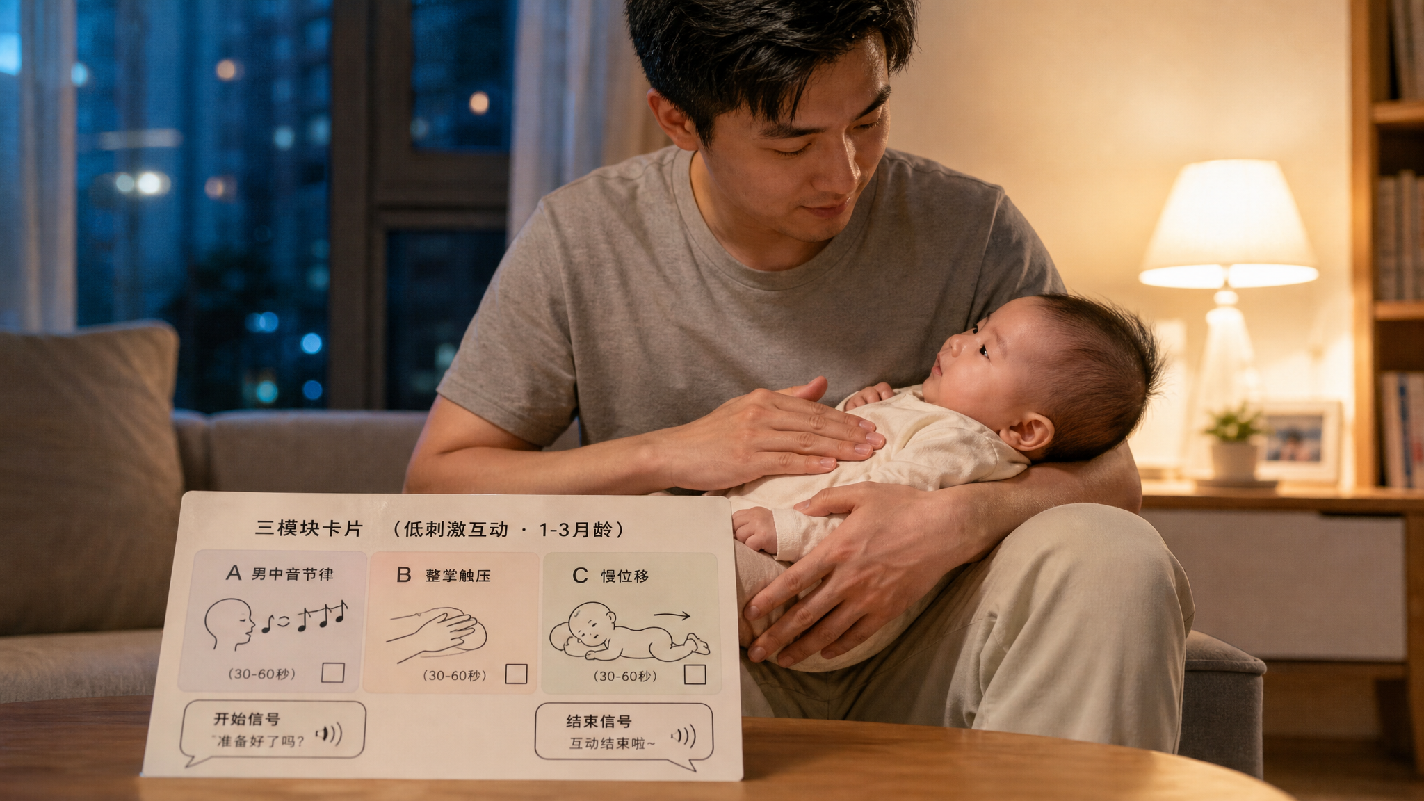 爸爸下班太累也能带娃：三模块低刺激互动法