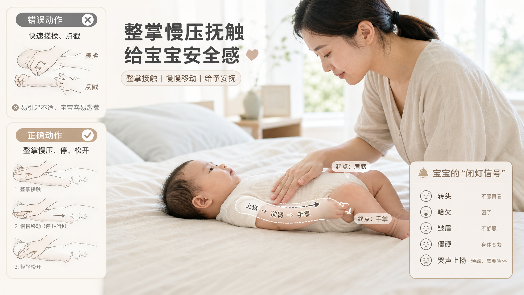8月别乱揉宝宝：整掌慢压3步就够