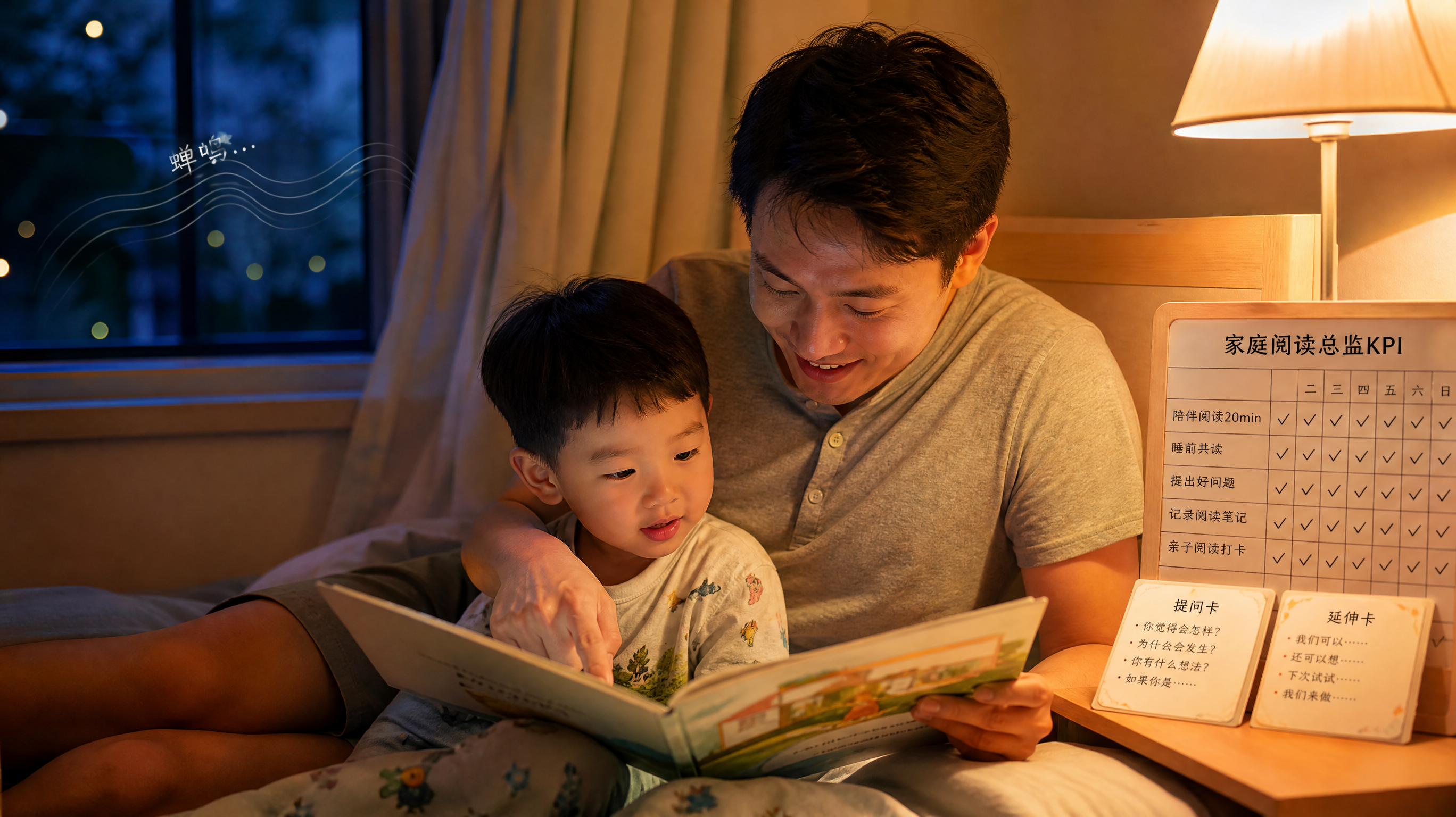 爸爸别再旁观了：20分钟夜读KPI，让共读不再只靠妈妈