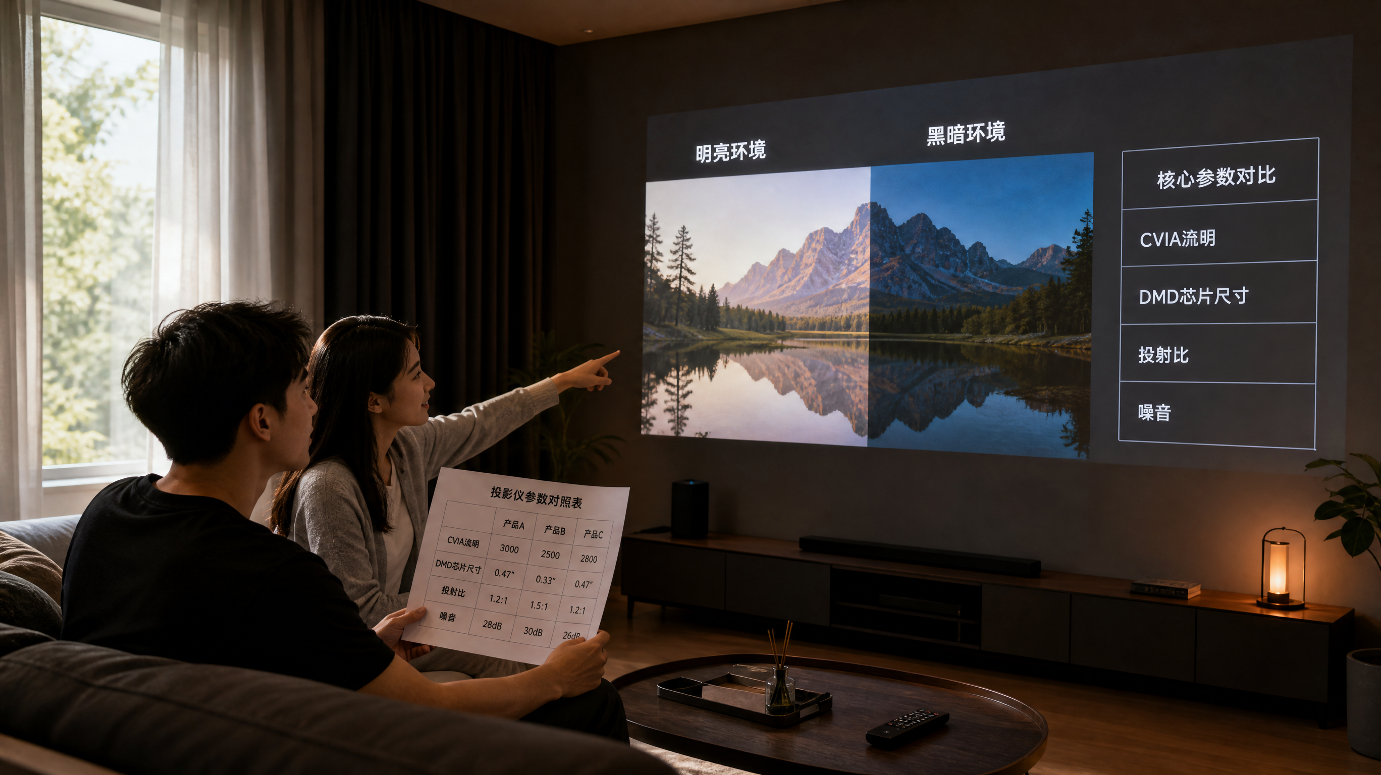投影仪别只看4K：CVIA流明、芯片、投射比3步避坑