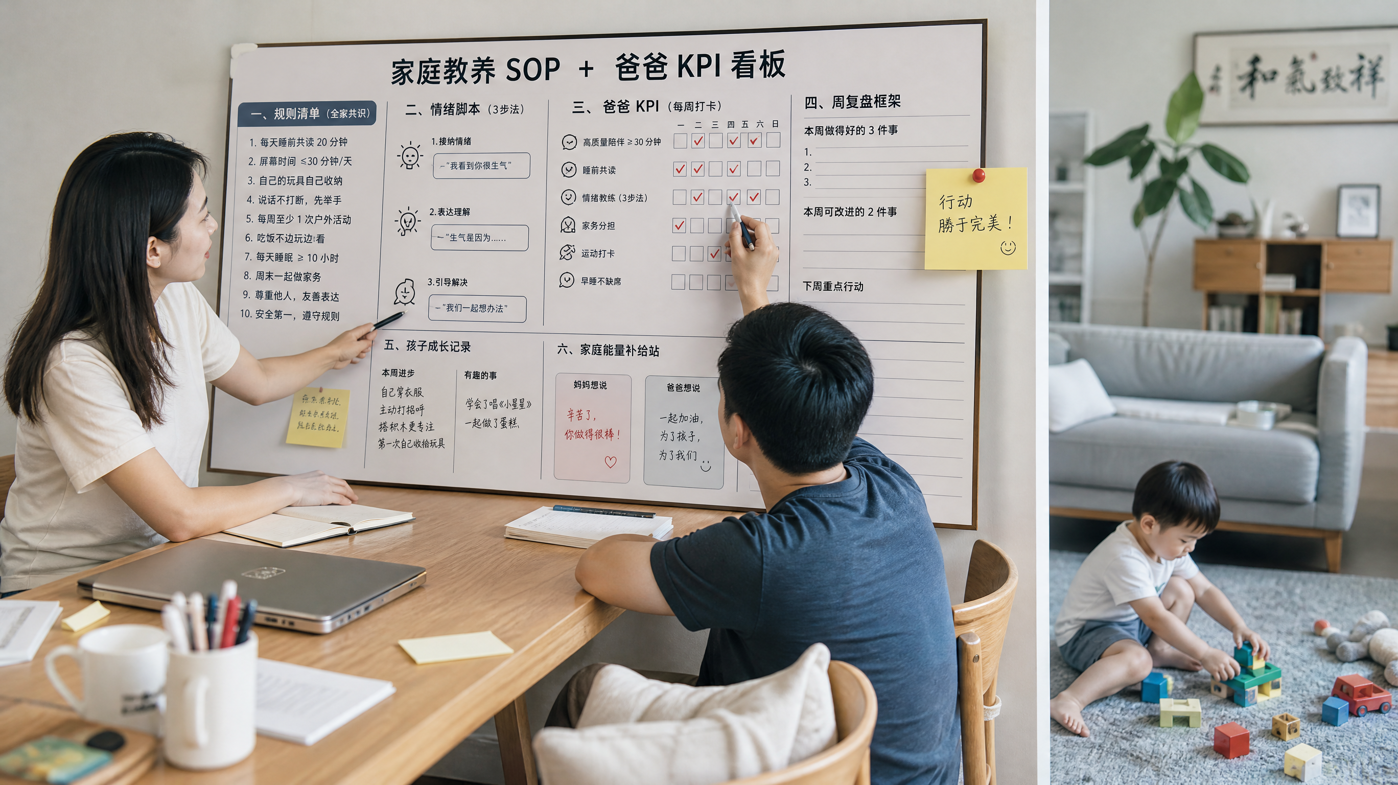 入园叛逆期最怕父母不一致：一张家庭SOP表止内耗