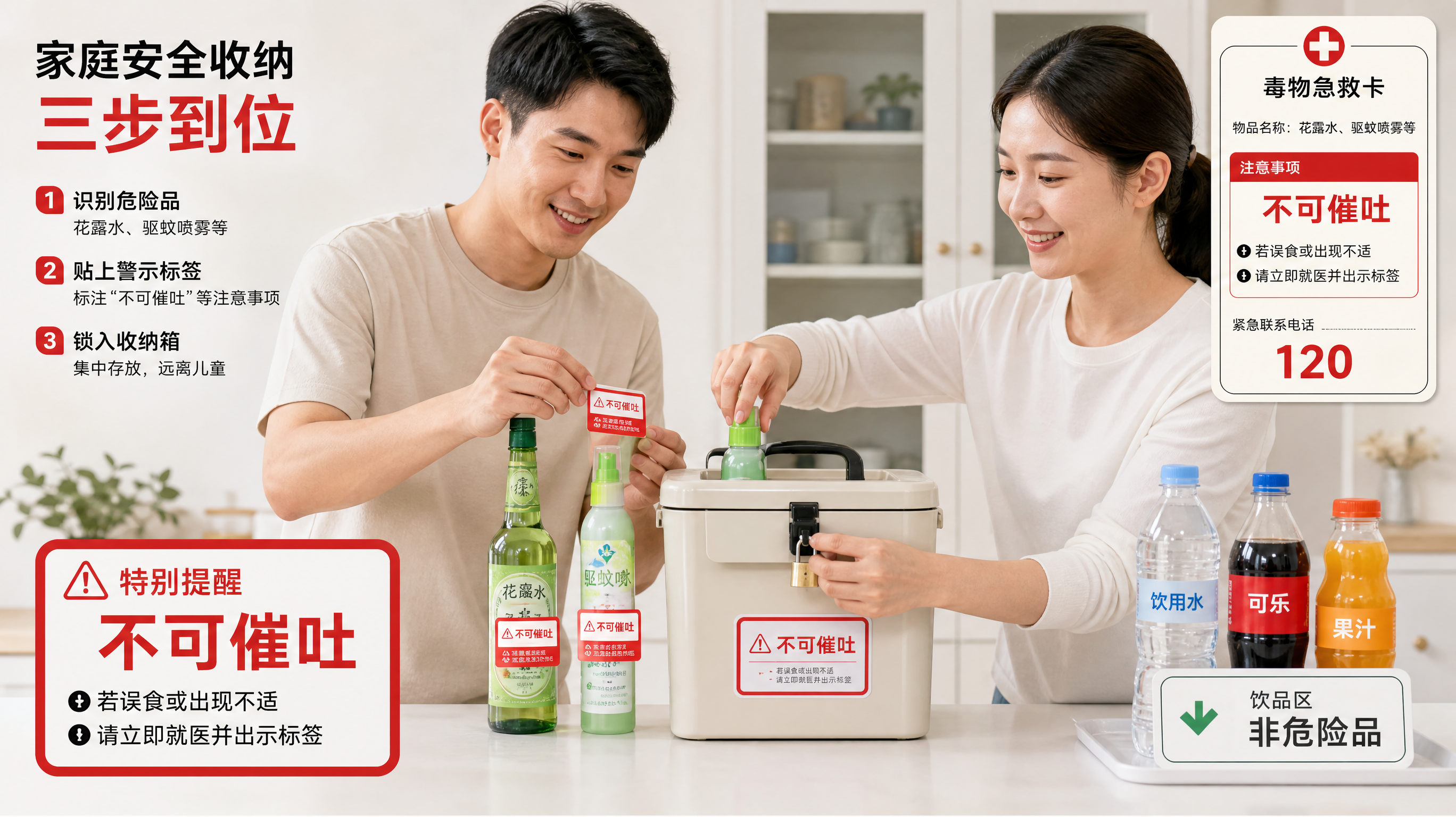 花露水被娃当饮料？防蚊用品3步上锁法