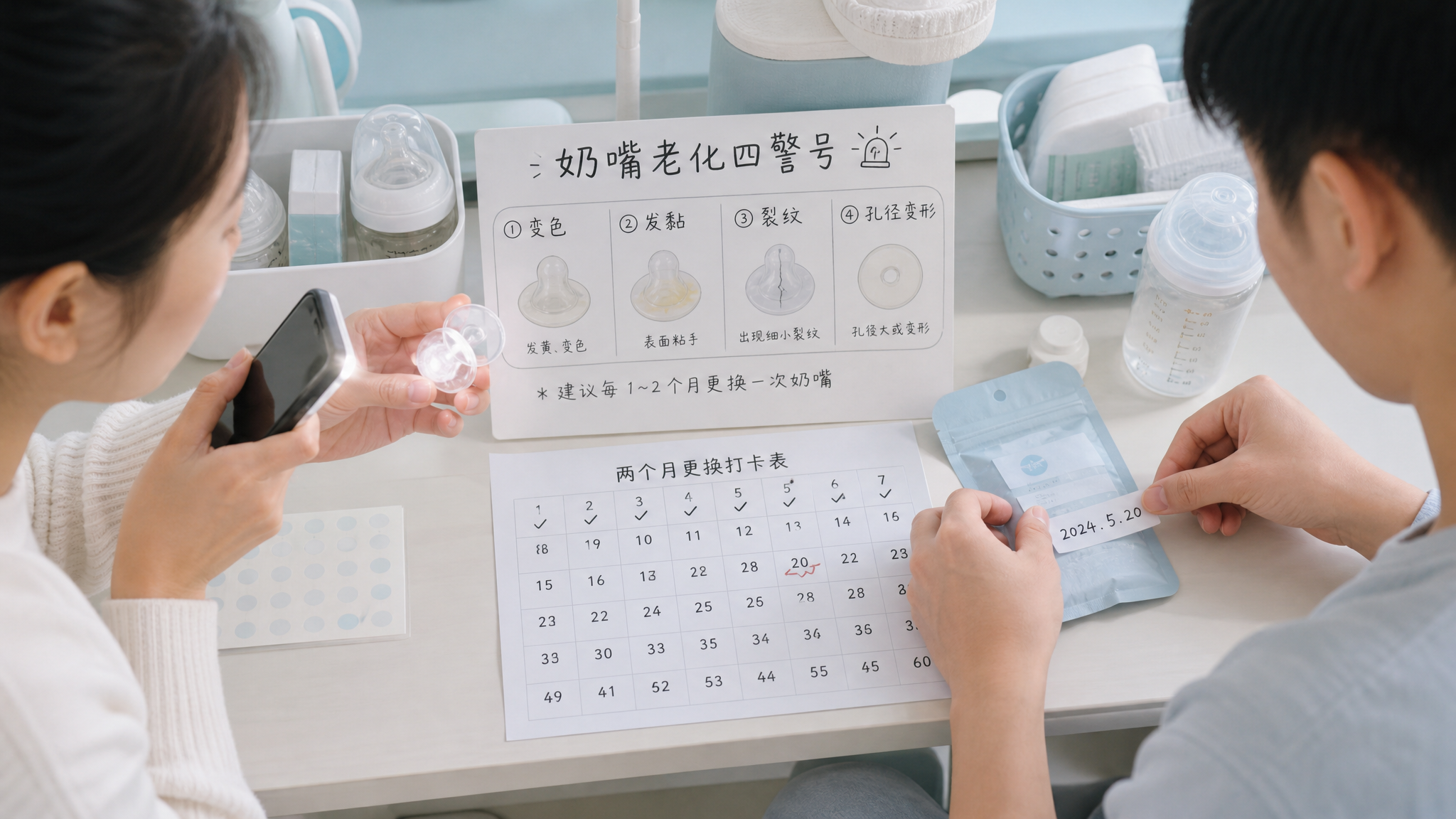 奶嘴别等破了才换：2个月一换+4条淘汰红线