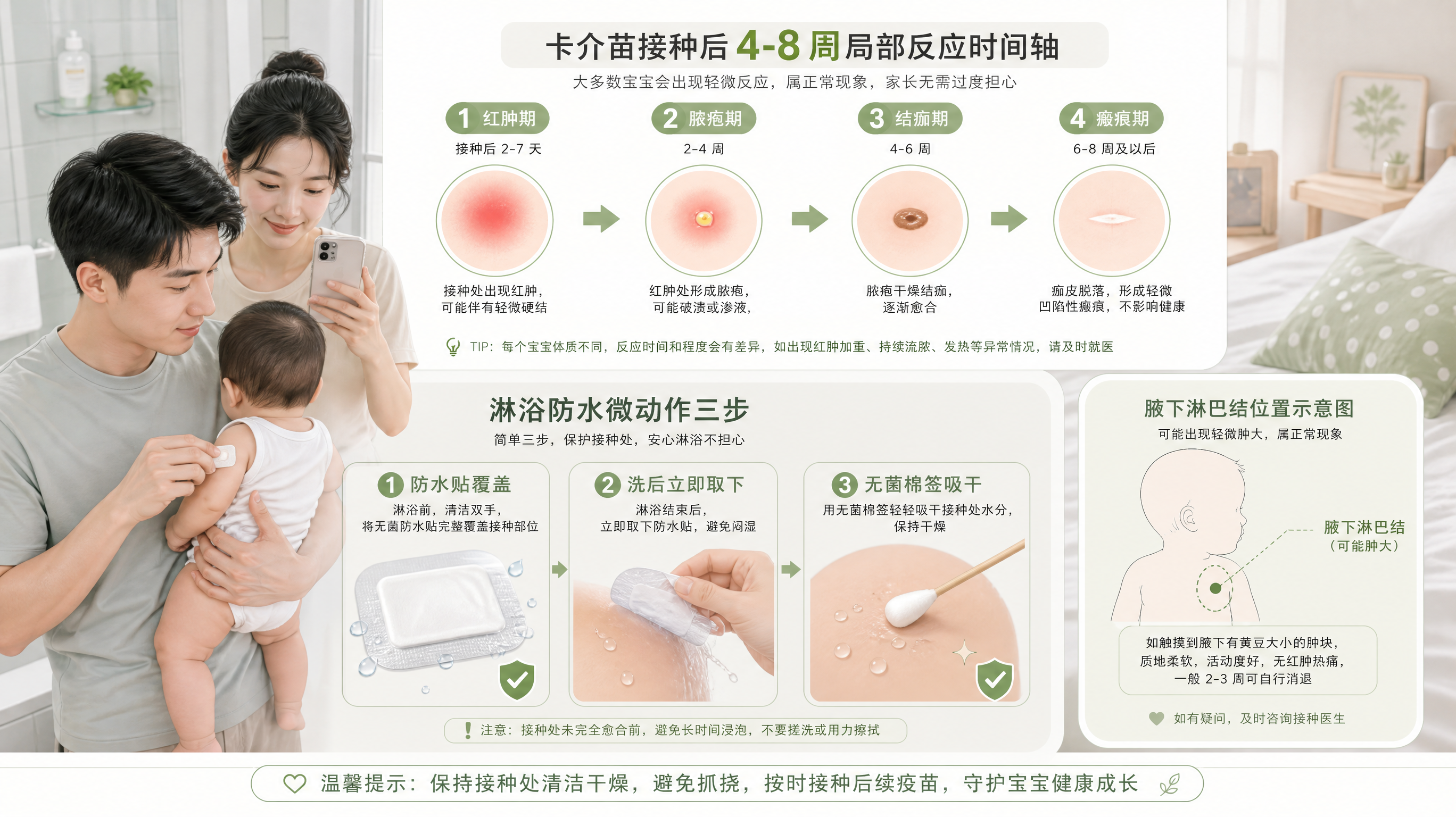 卡介苗化脓别慌：4-8周时间轴和就医线