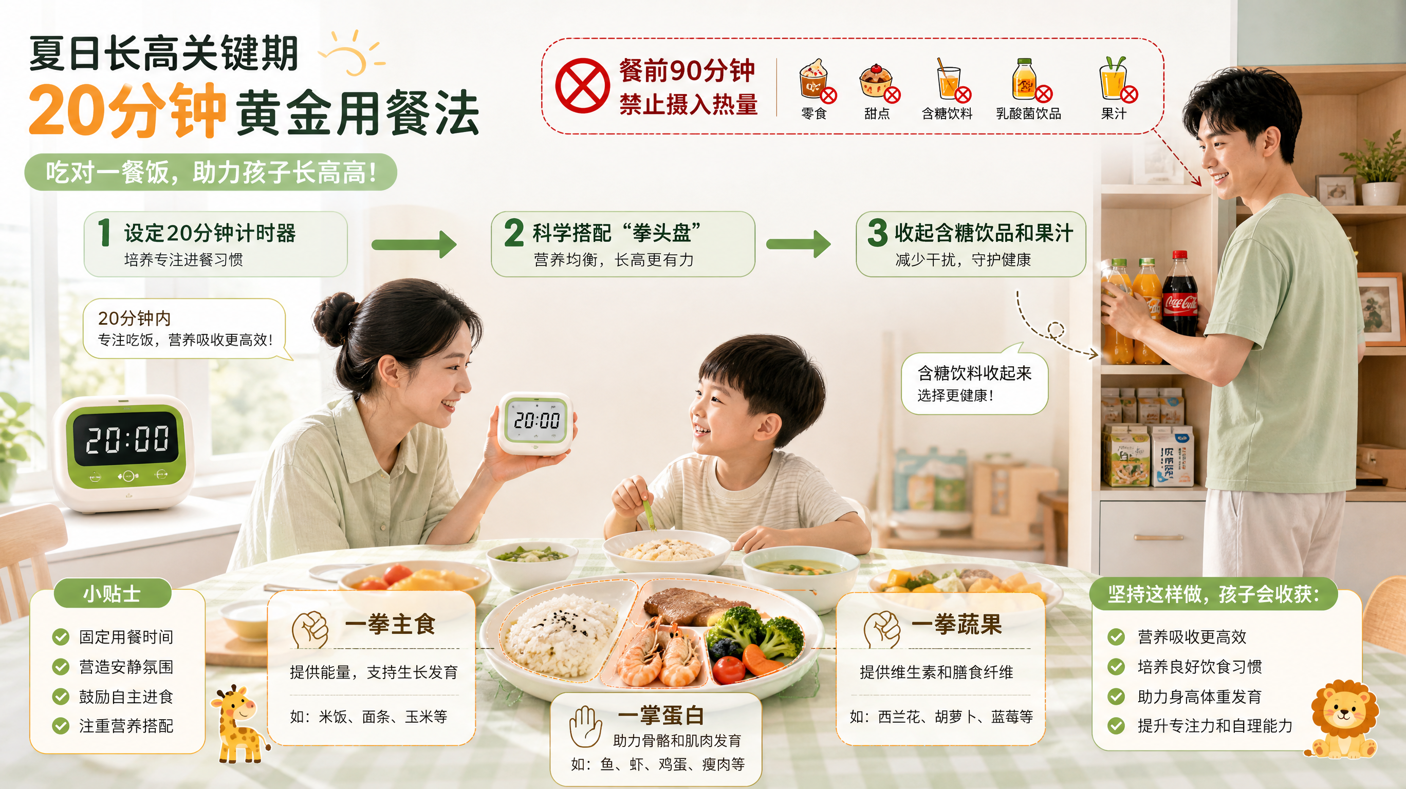 夏天孩子越追喂越不吃？先把“饥饿感”养回来