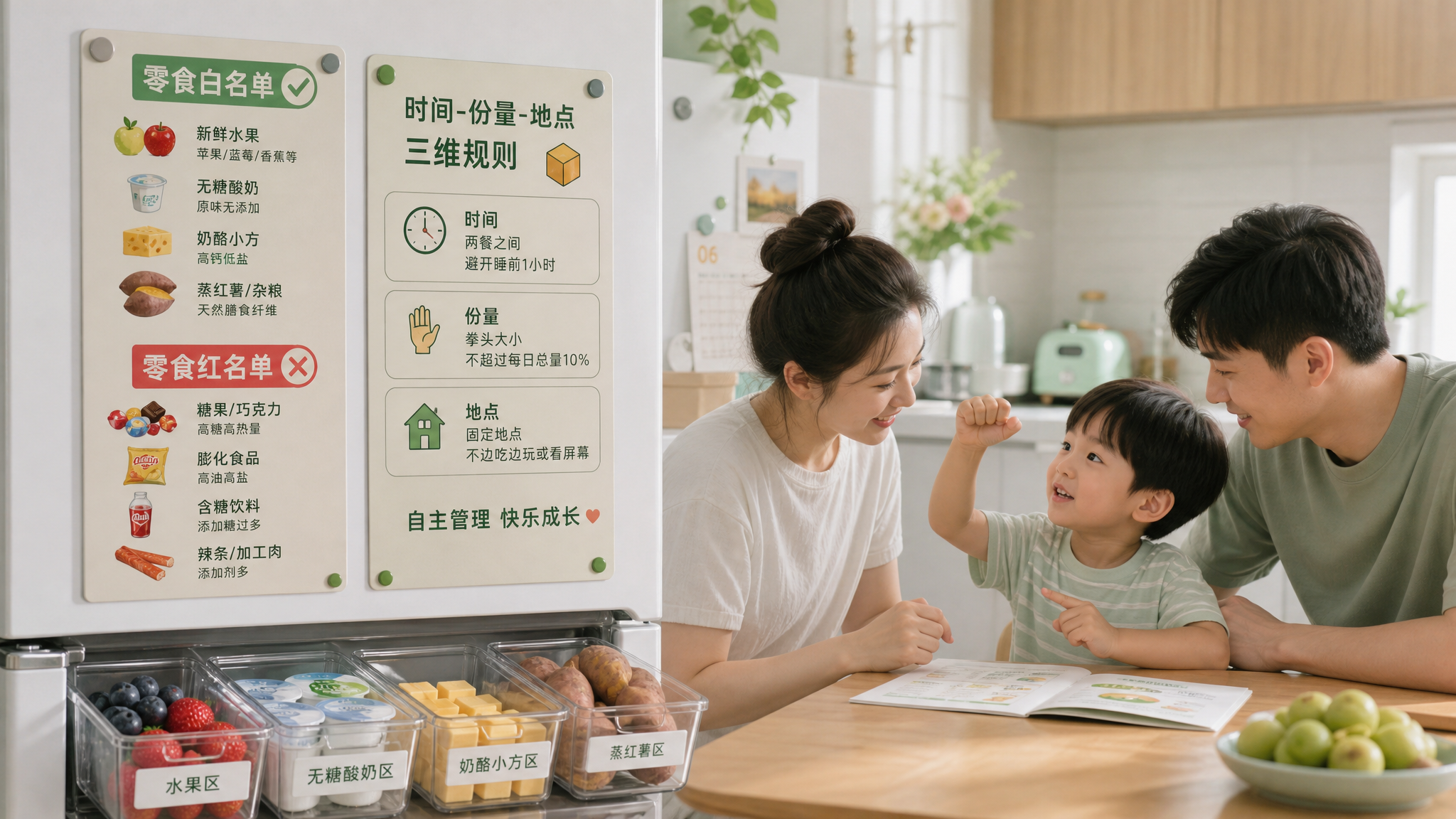 零食越难管，越要“定时间定份量定地点”