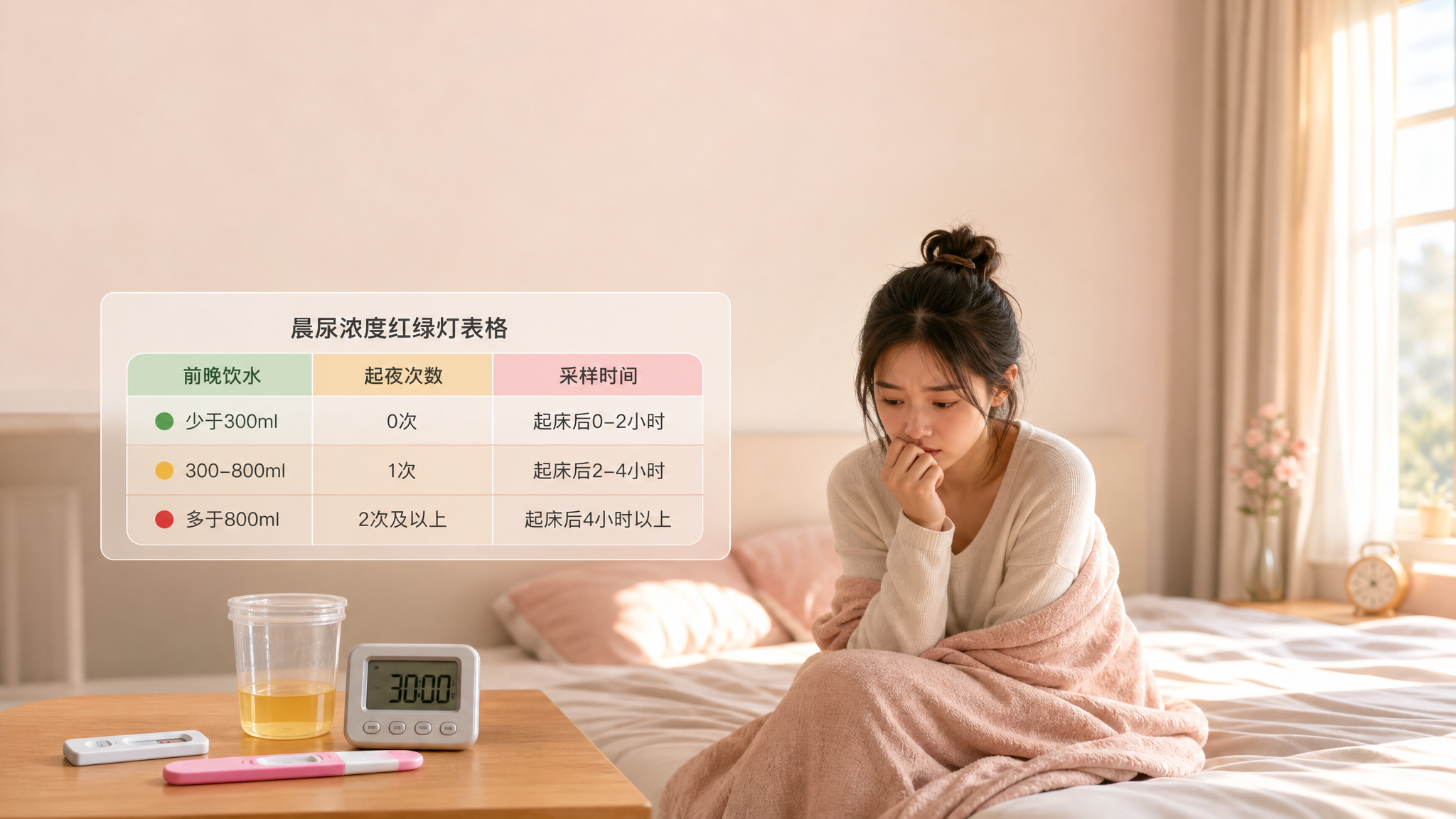 寒露后起夜多，验孕白板可能是尿被稀释了