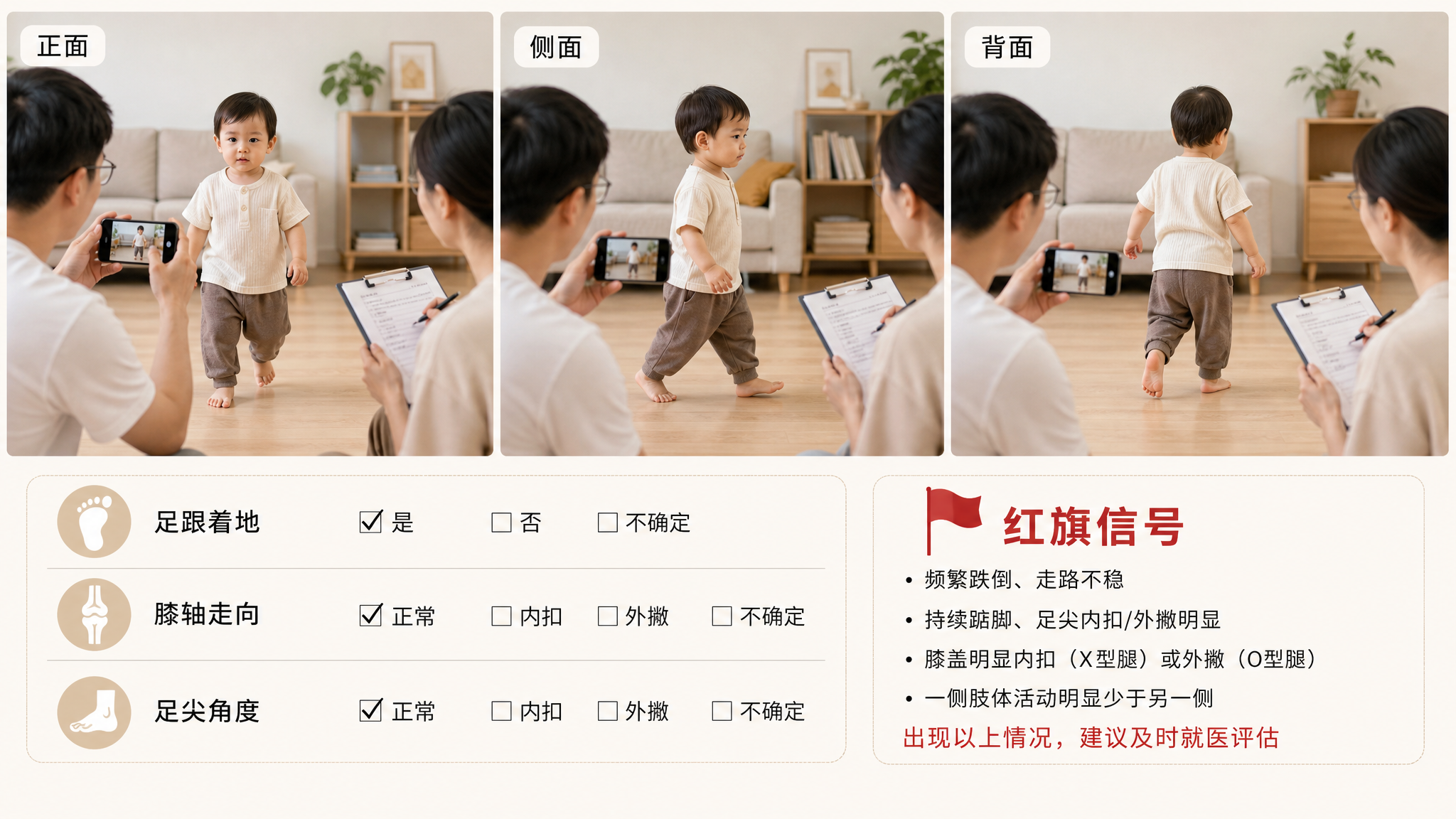 娃走路外八像螃蟹？先做这3步家庭步态筛查