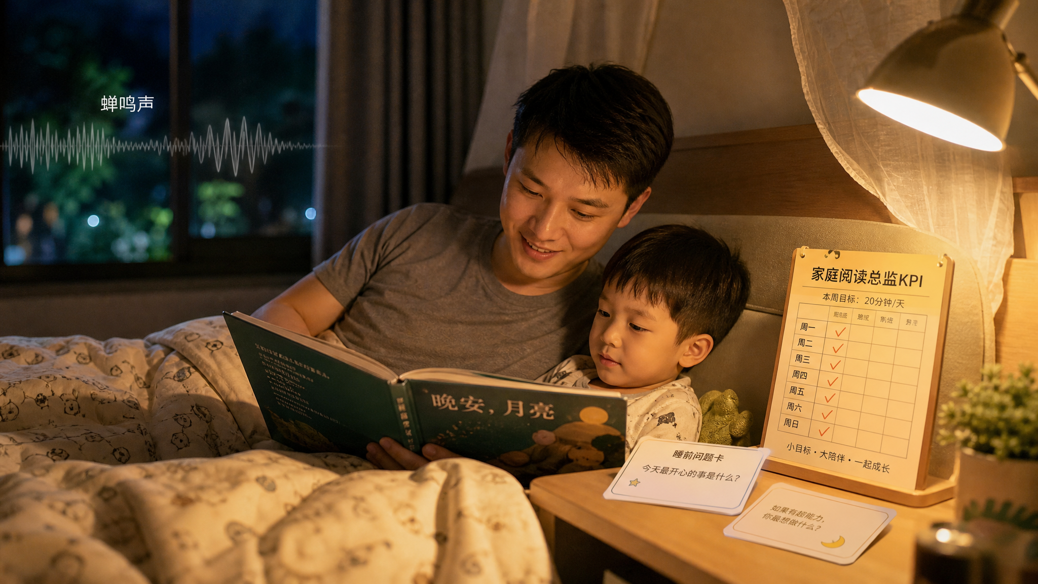 爸爸别再旁观了：一张KPI表让他每周读满3次20分钟