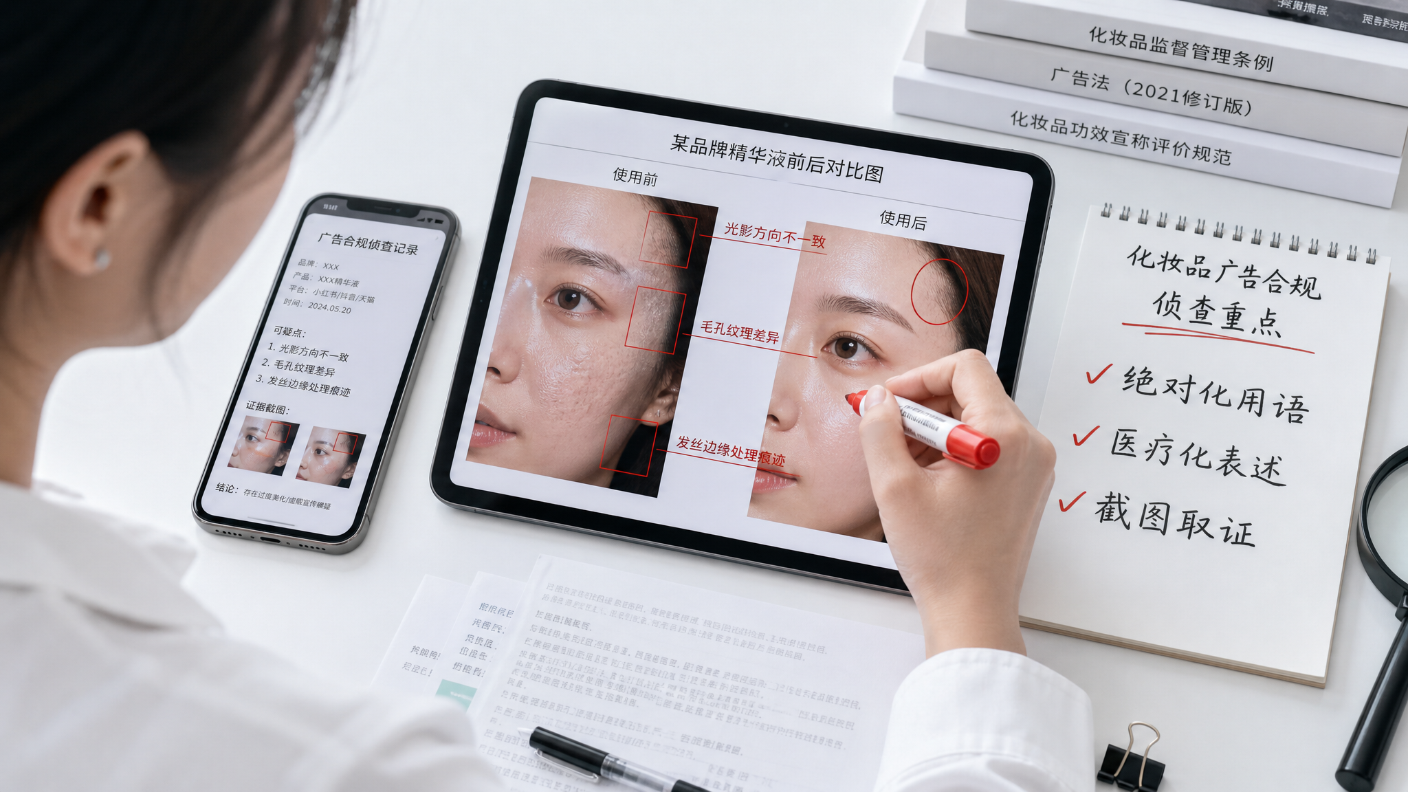看到“前后对比”先别下单：4个细节识破AI功效图