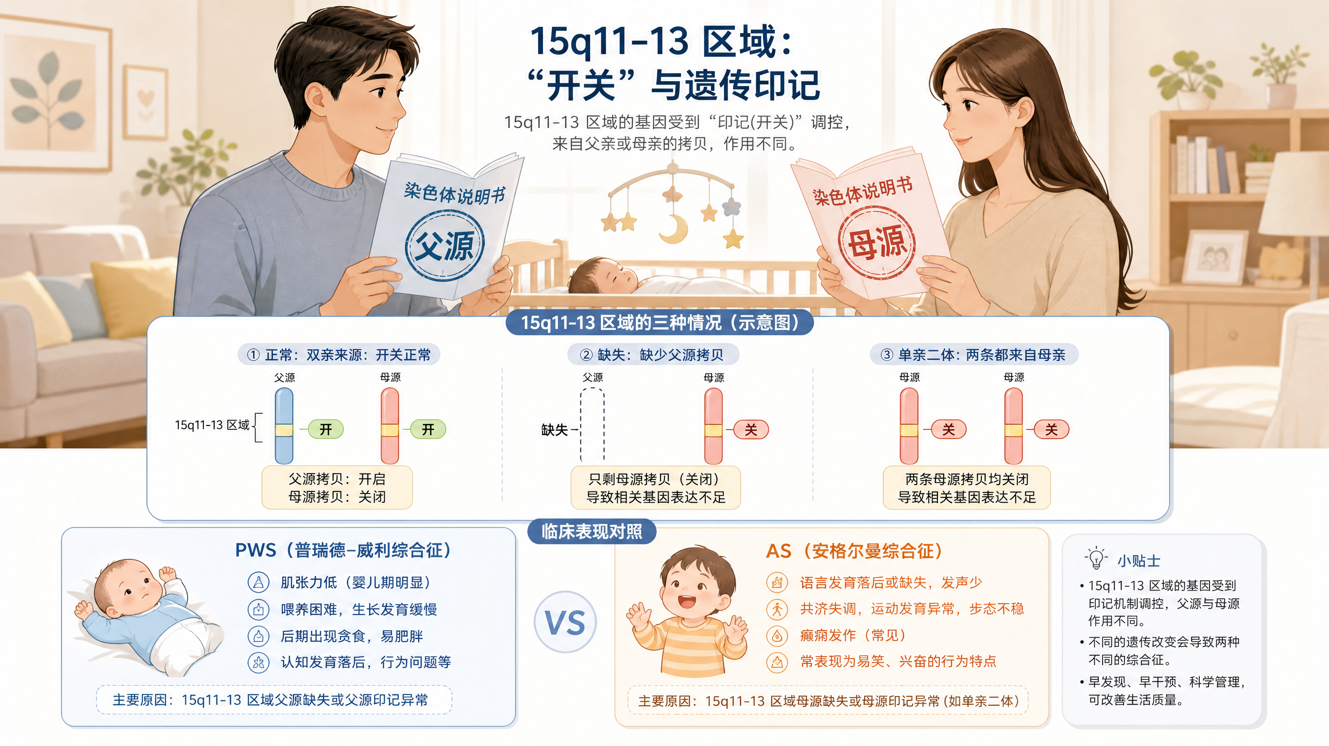 PWS/AS二胎会再发生吗：看懂15q11-13印记与检查顺序