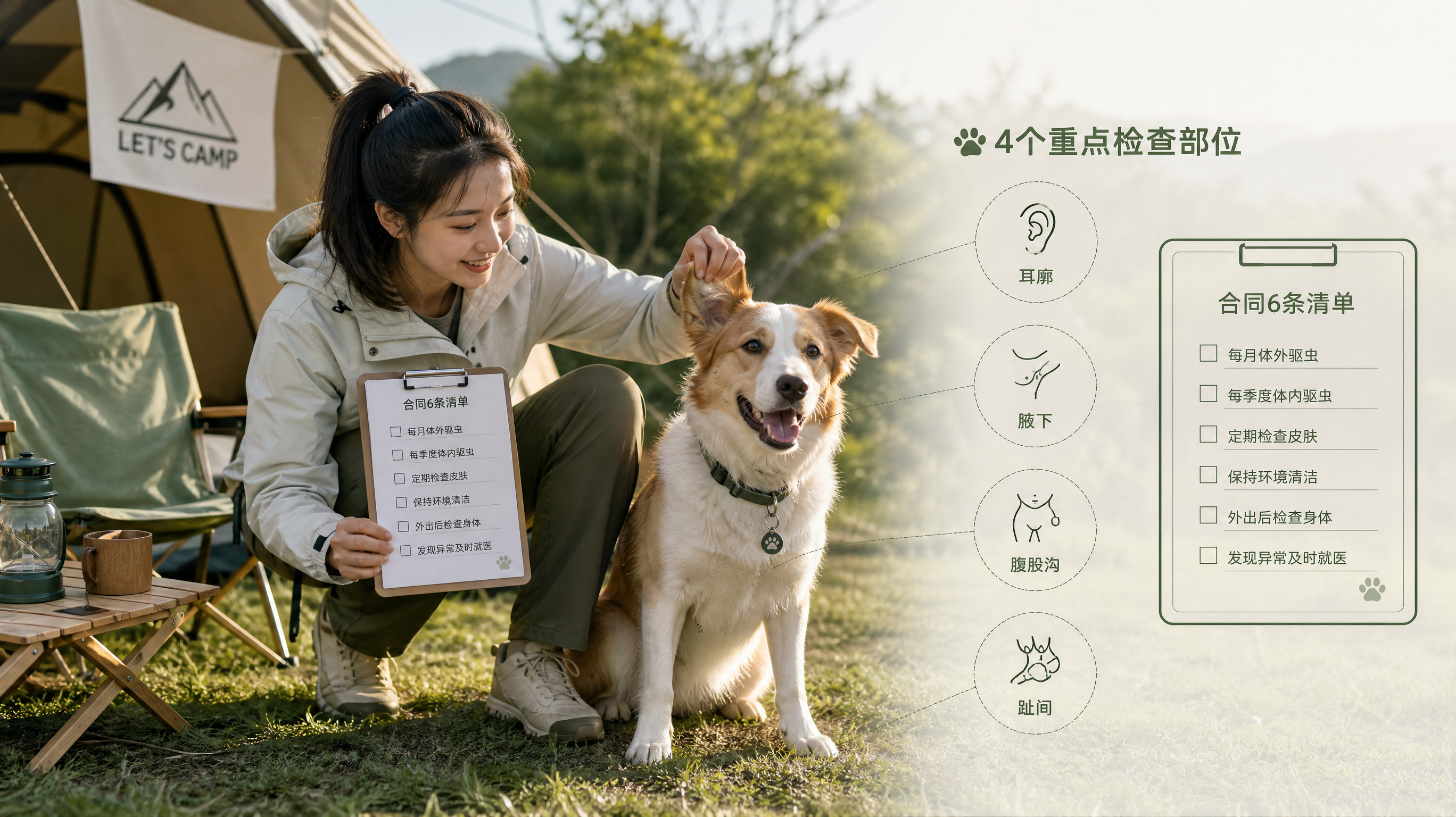 宠物露营团建别只顾出片：蜱虫检查和合同6条要写死